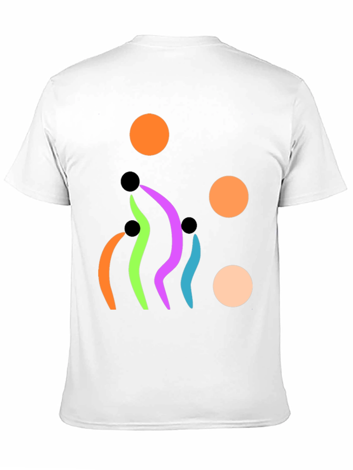 Abstract Graphic Print Black T-Shirt