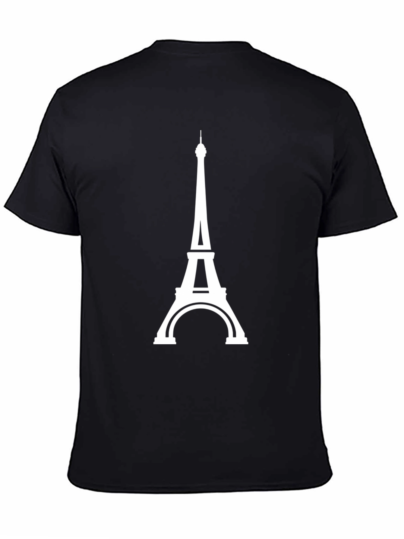 Paris Eiffel Tower Graphic Tee - Black T-Shirt