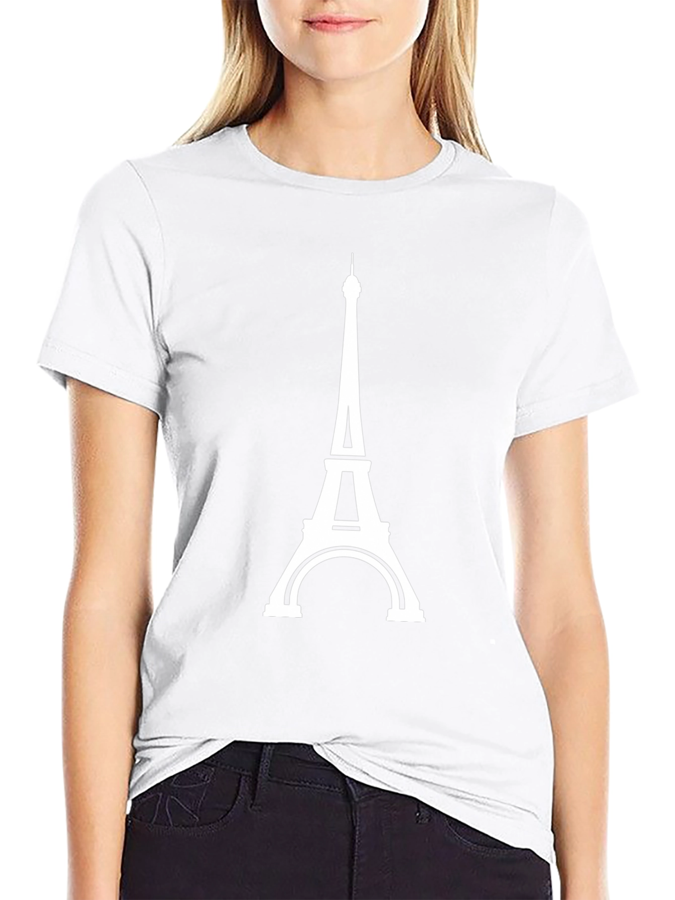 Paris Eiffel Tower Graphic Tee - Black T-Shirt