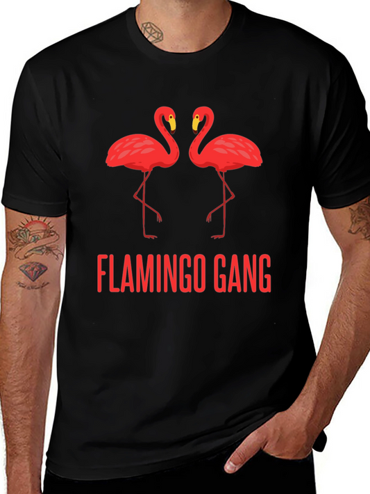 Flamingo Gang Black T-Shirt