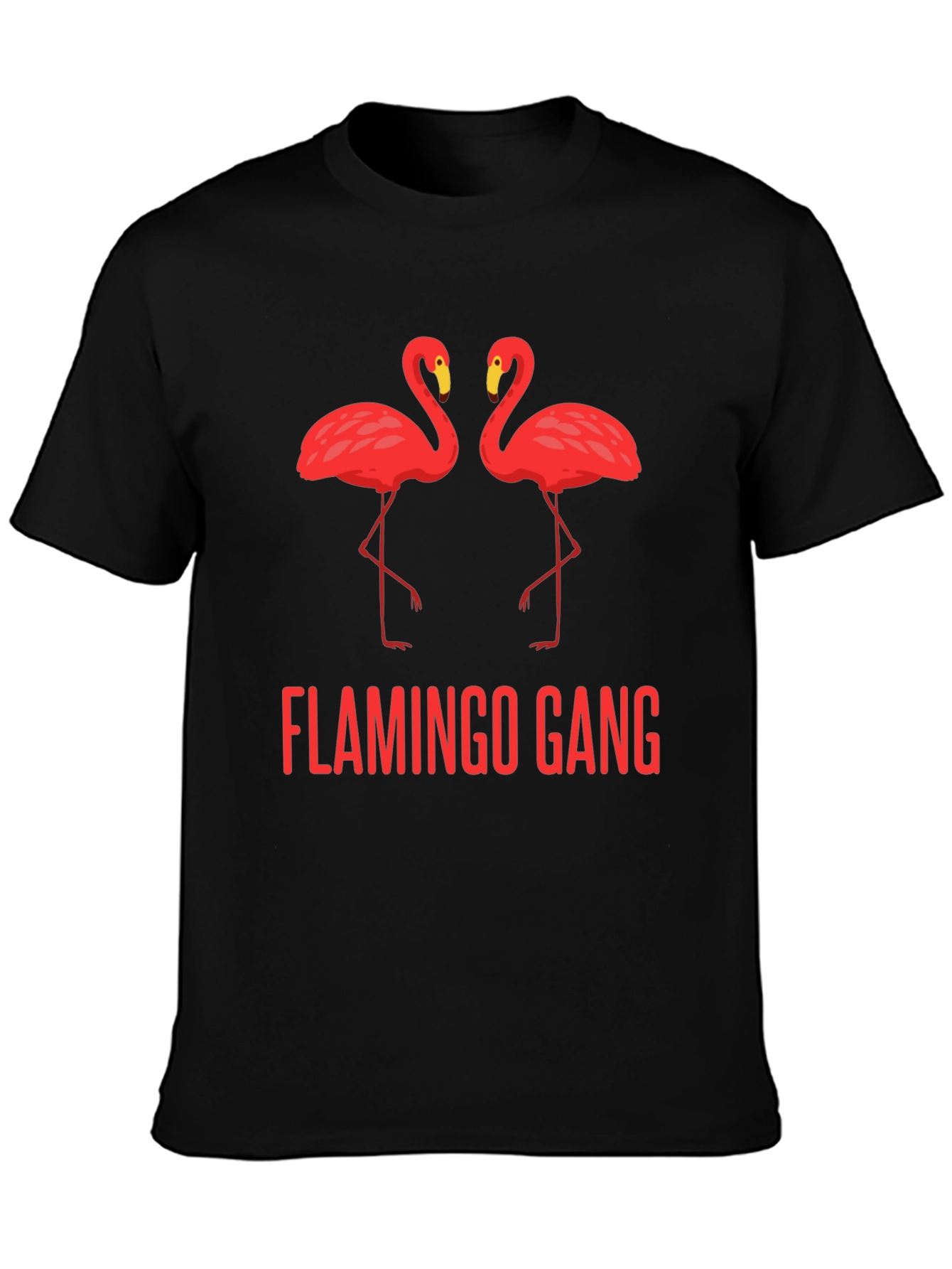 Flamingo Gang Black T-Shirt