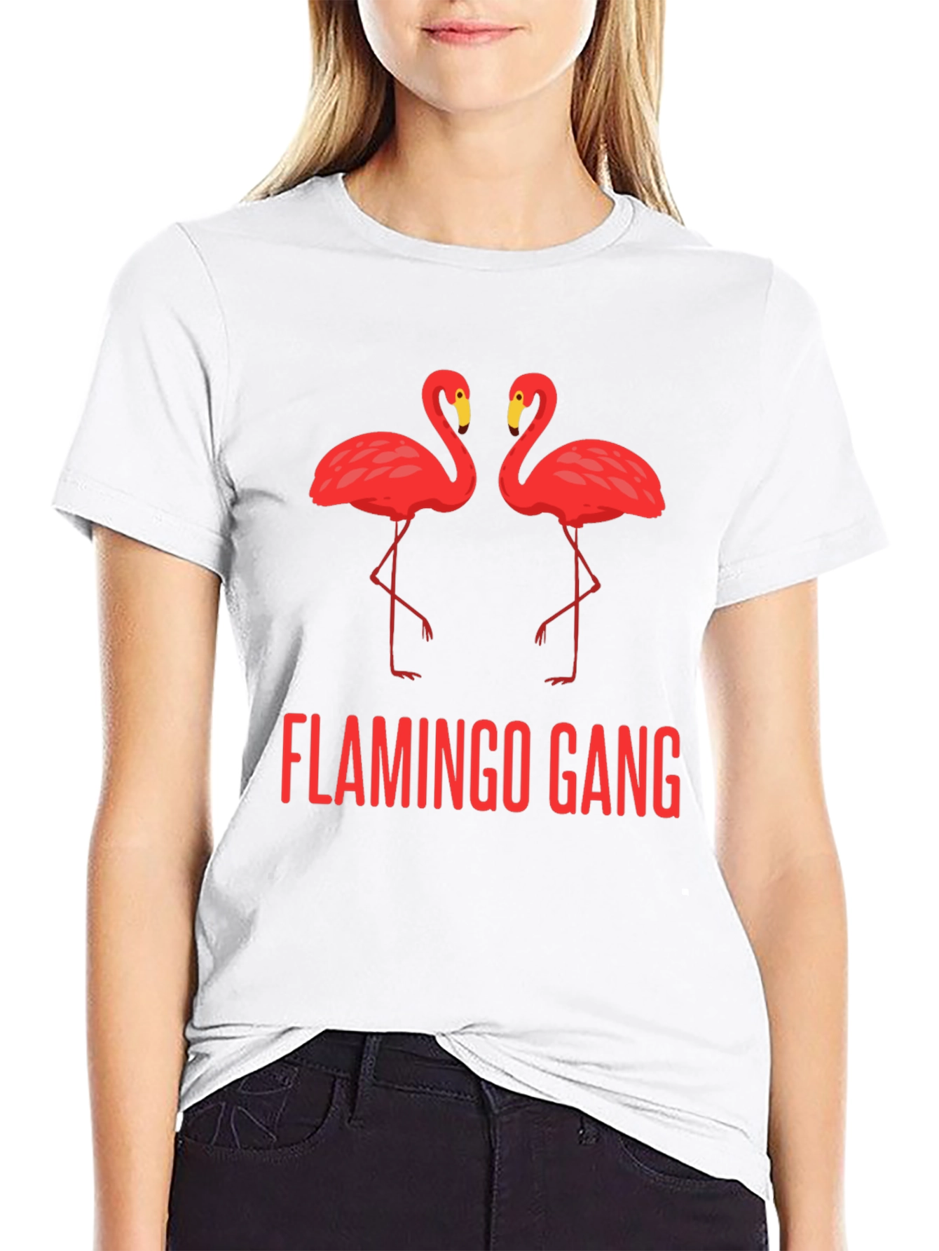 Flamingo Gang Black T-Shirt