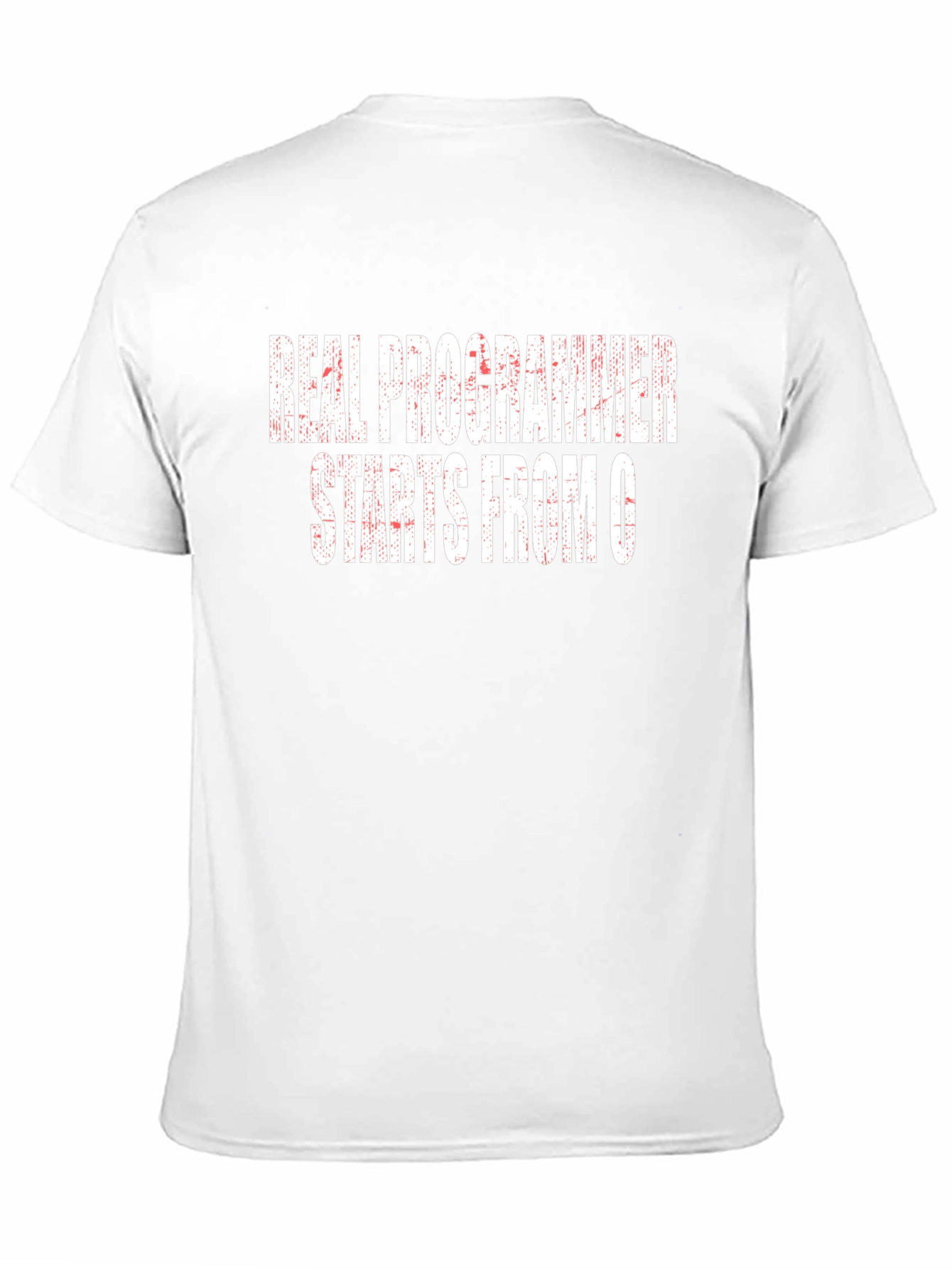 Real Programmer Starts From 0 Funny Black T-Shirt