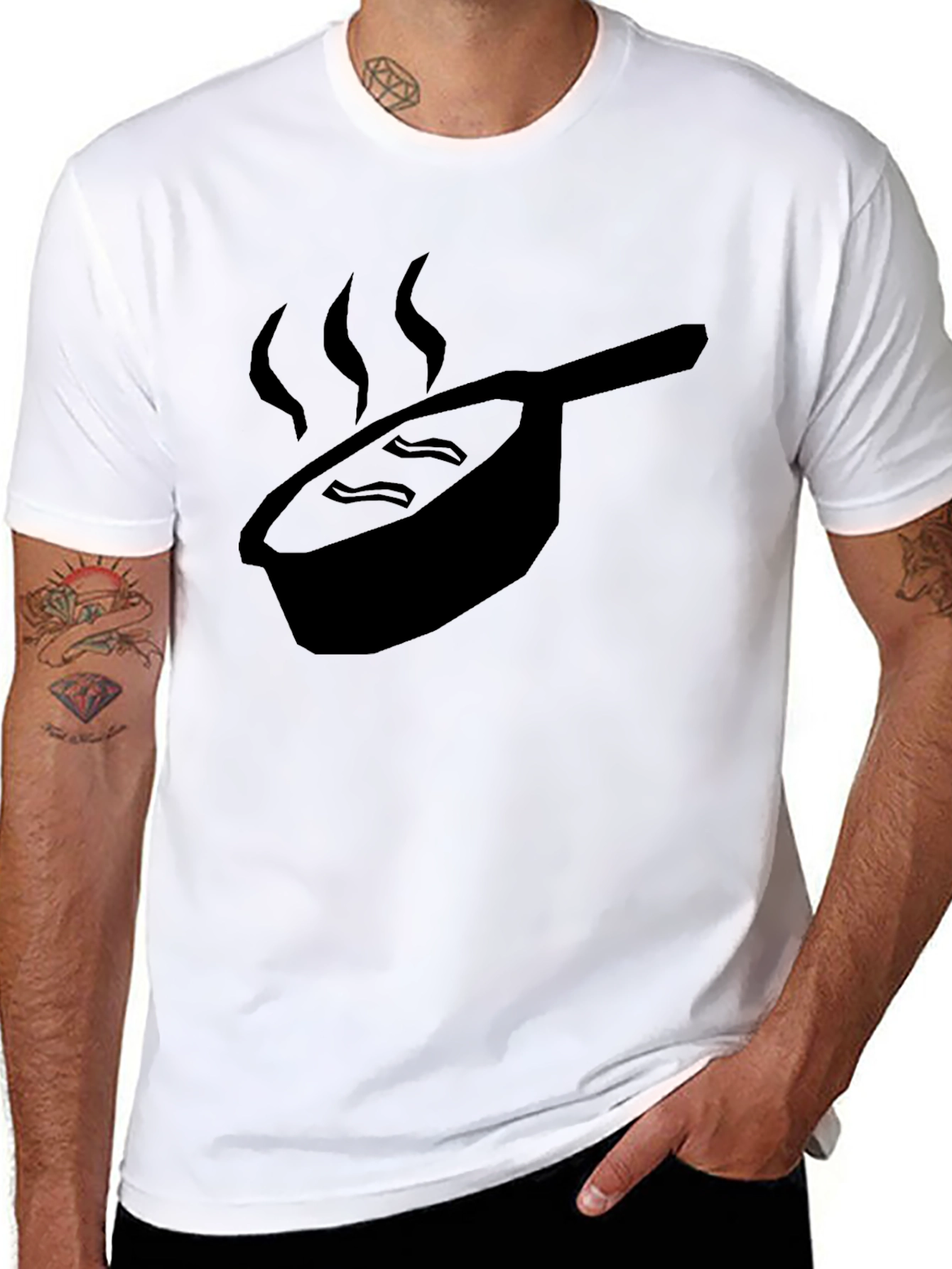 Funny Bacon & Pan T-Shirt - Foodie Tee