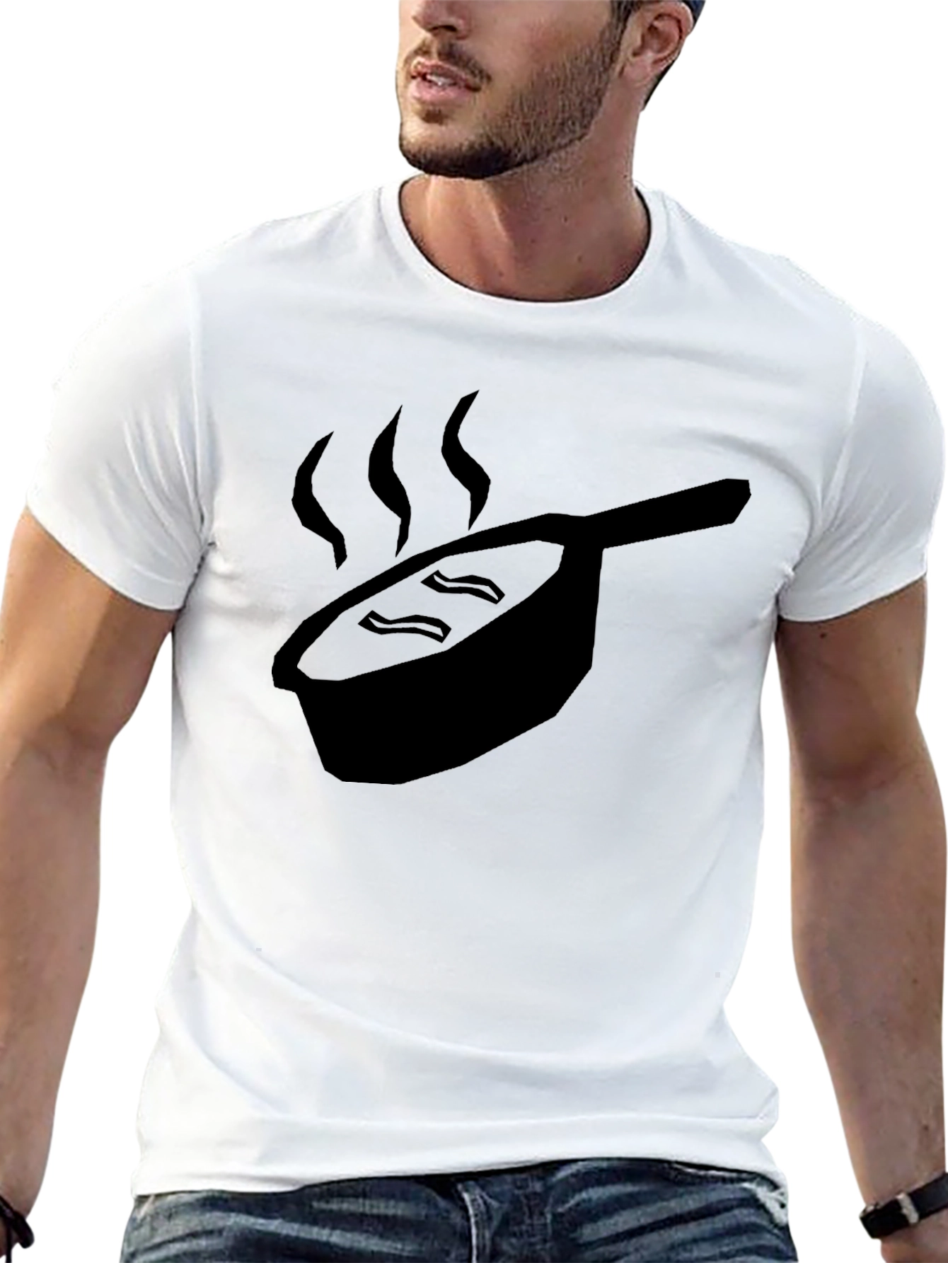 Funny Bacon & Pan T-Shirt - Foodie Tee
