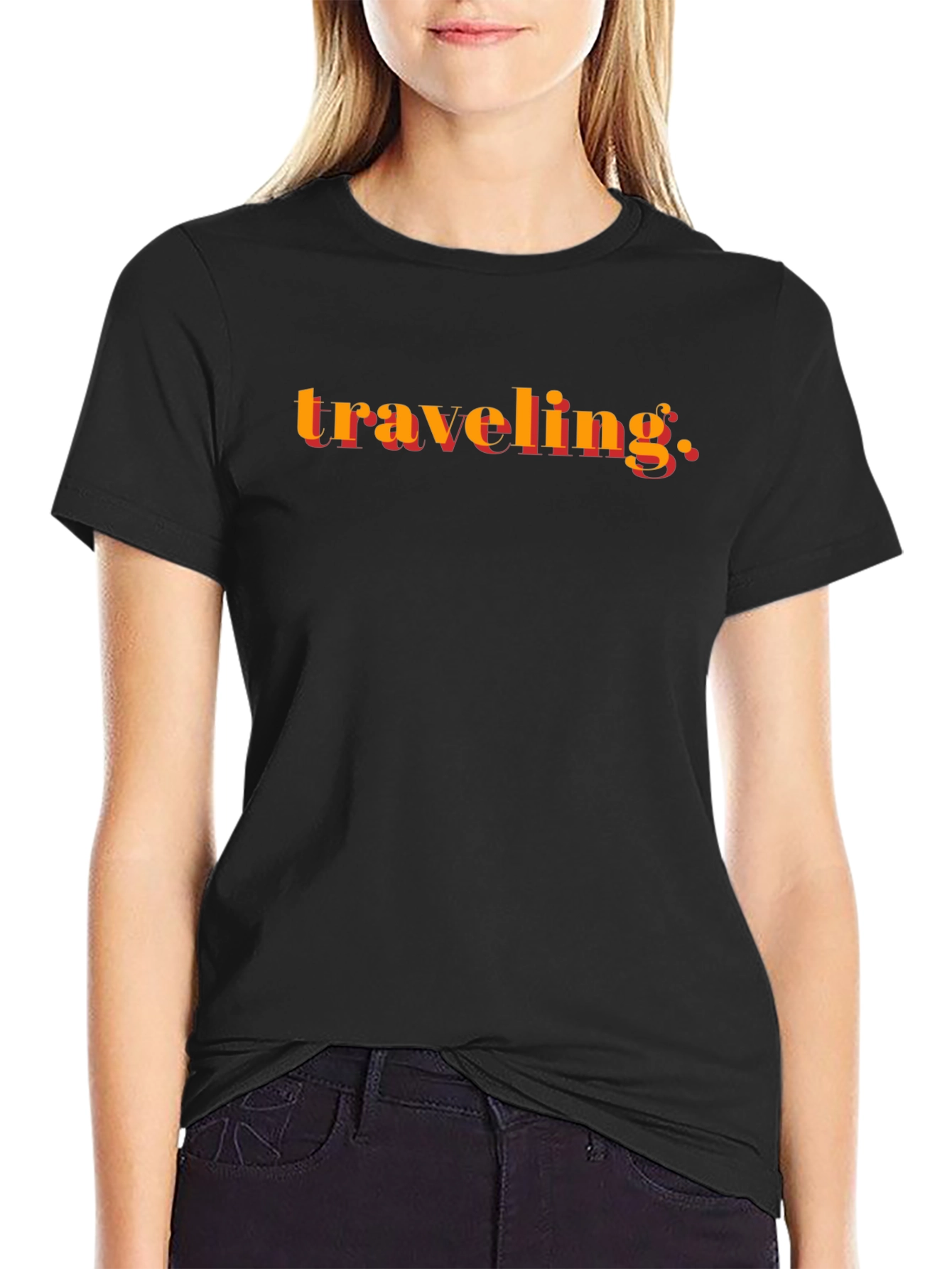 Traveling Graphic Black T-Shirt