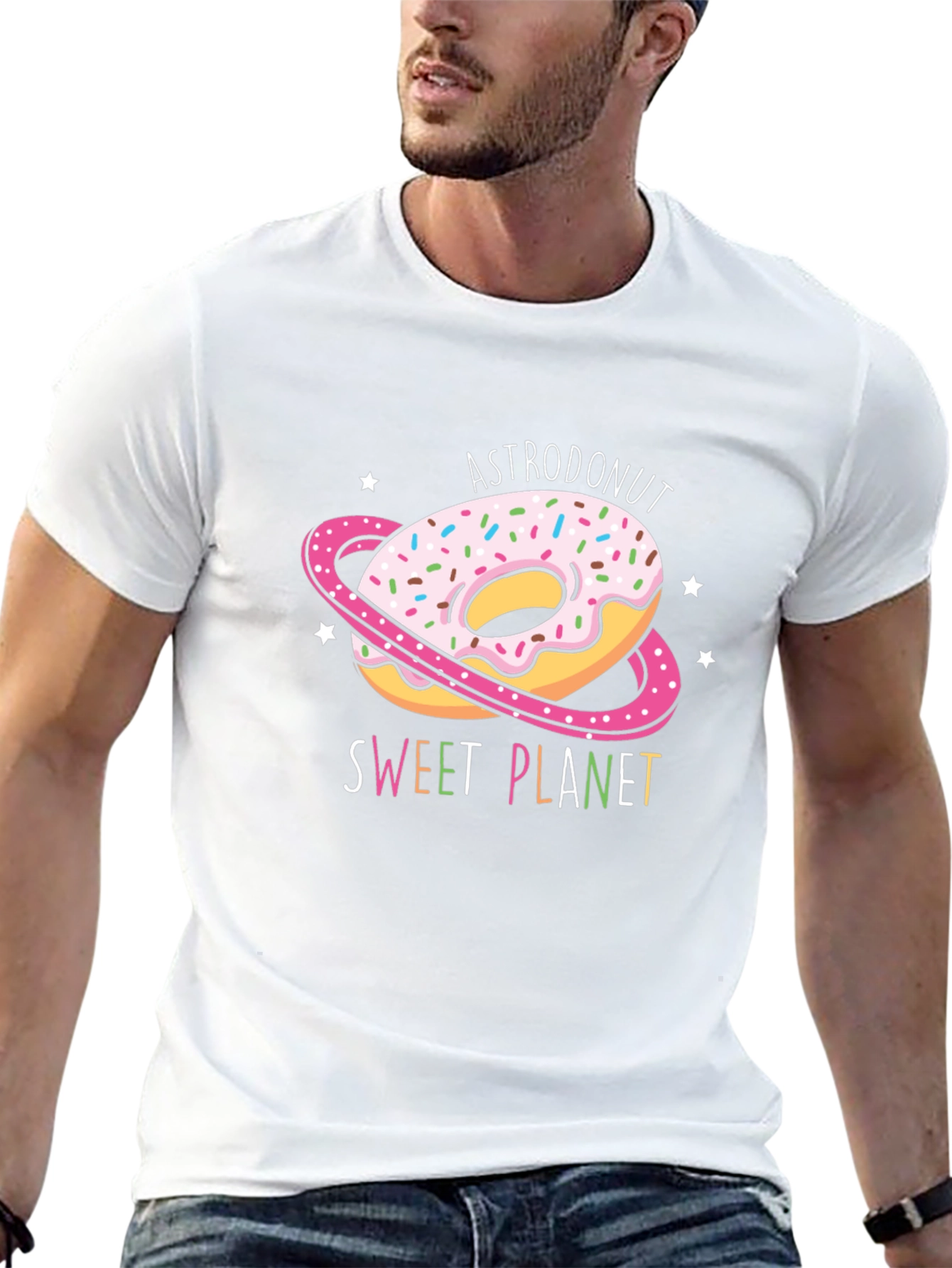AstroDonut Sweet Planet Black T-Shirt