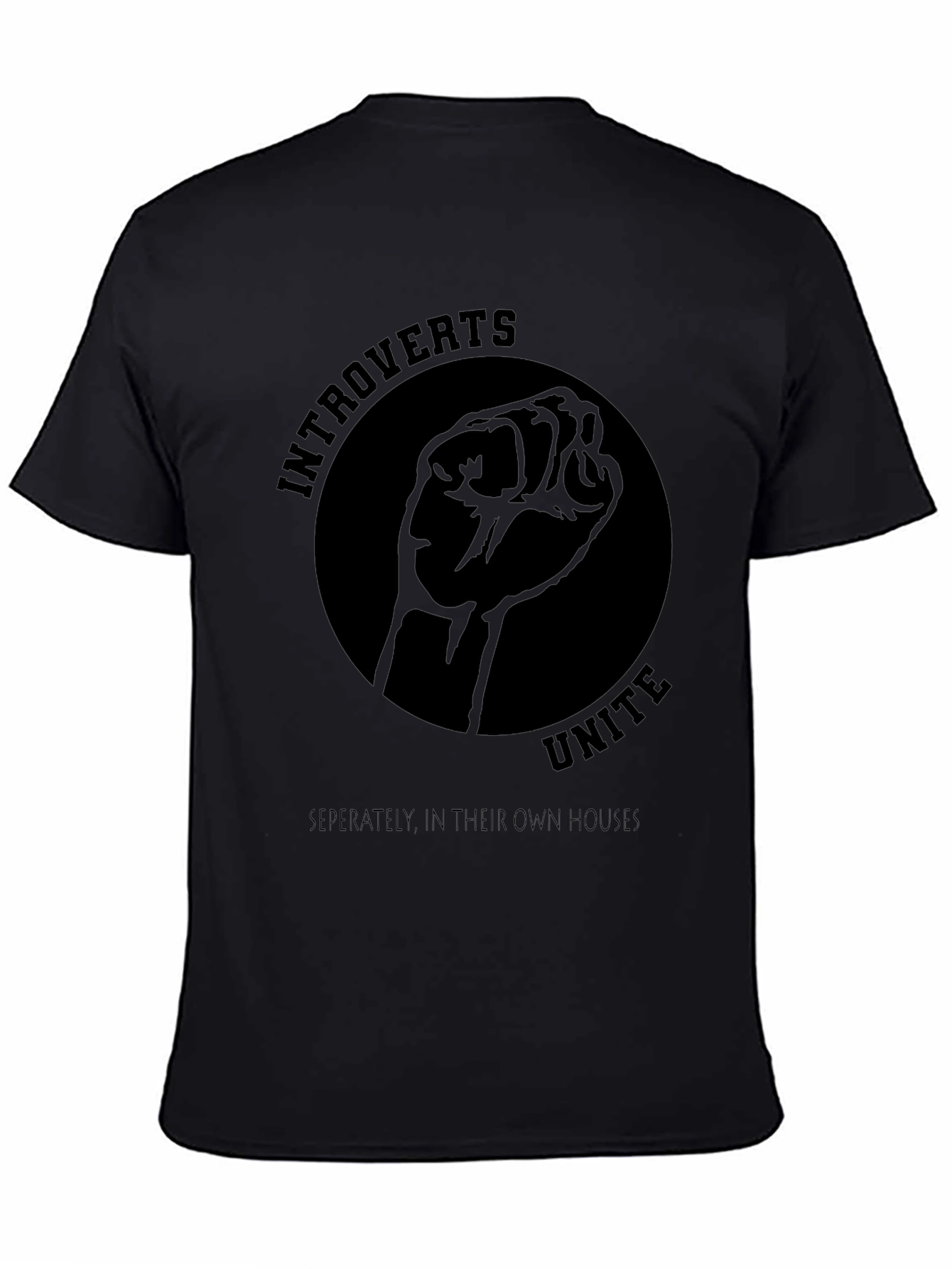 Introverts Unite Black Graphic Tee