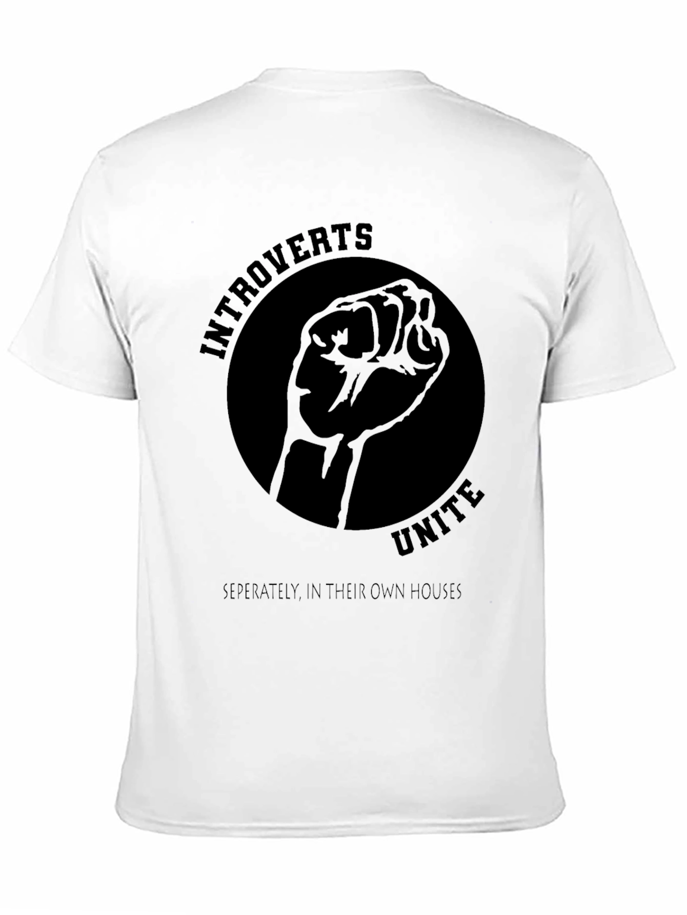 Introverts Unite Black Graphic Tee