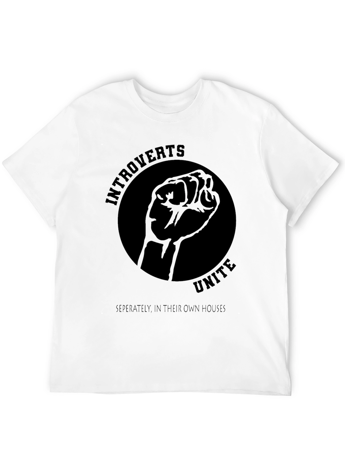 Introverts Unite Black Graphic Tee