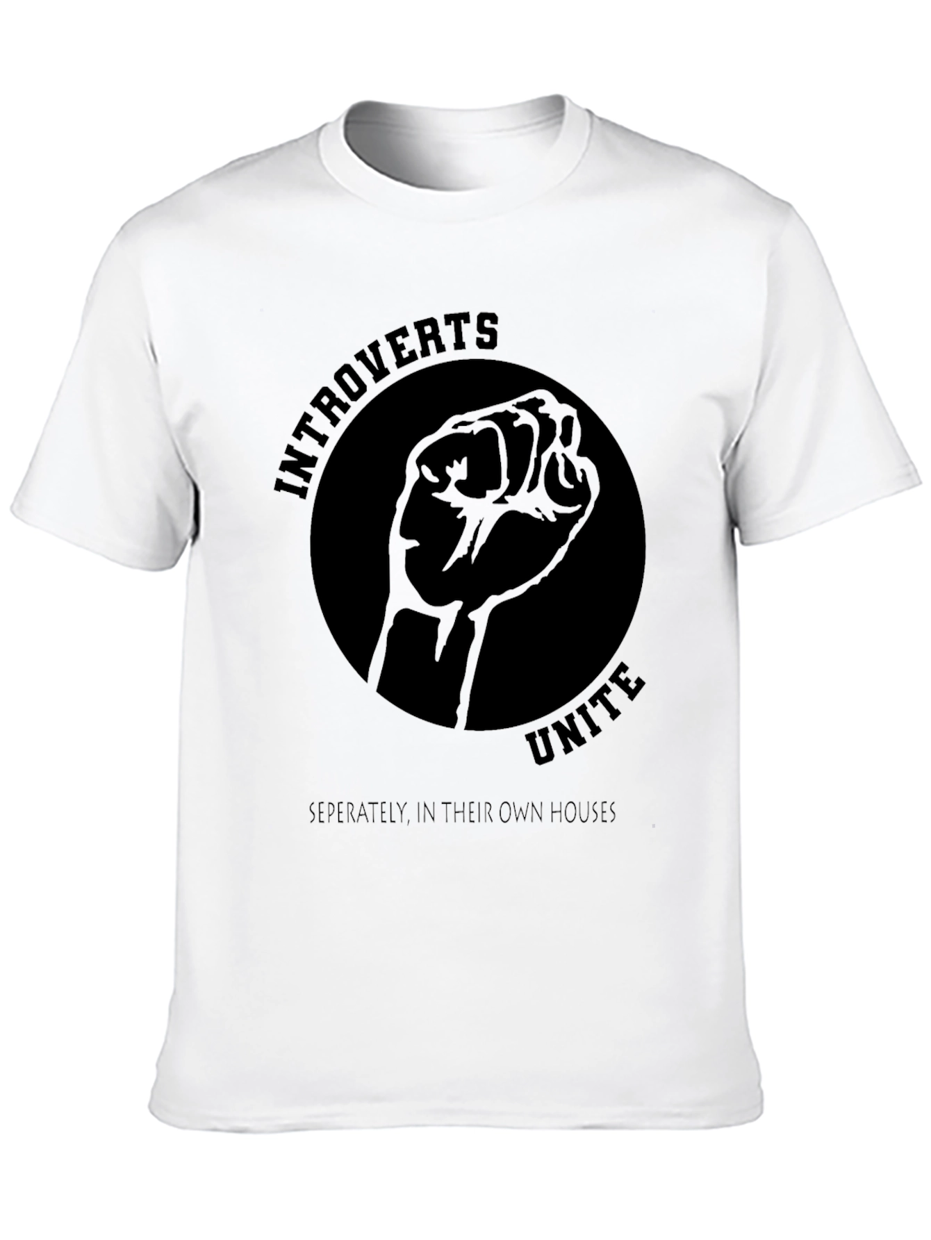 Introverts Unite Black Graphic Tee