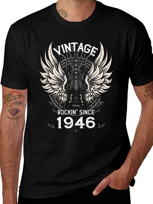 Vintage Rockin Since 1946 Guitar T-Shirt