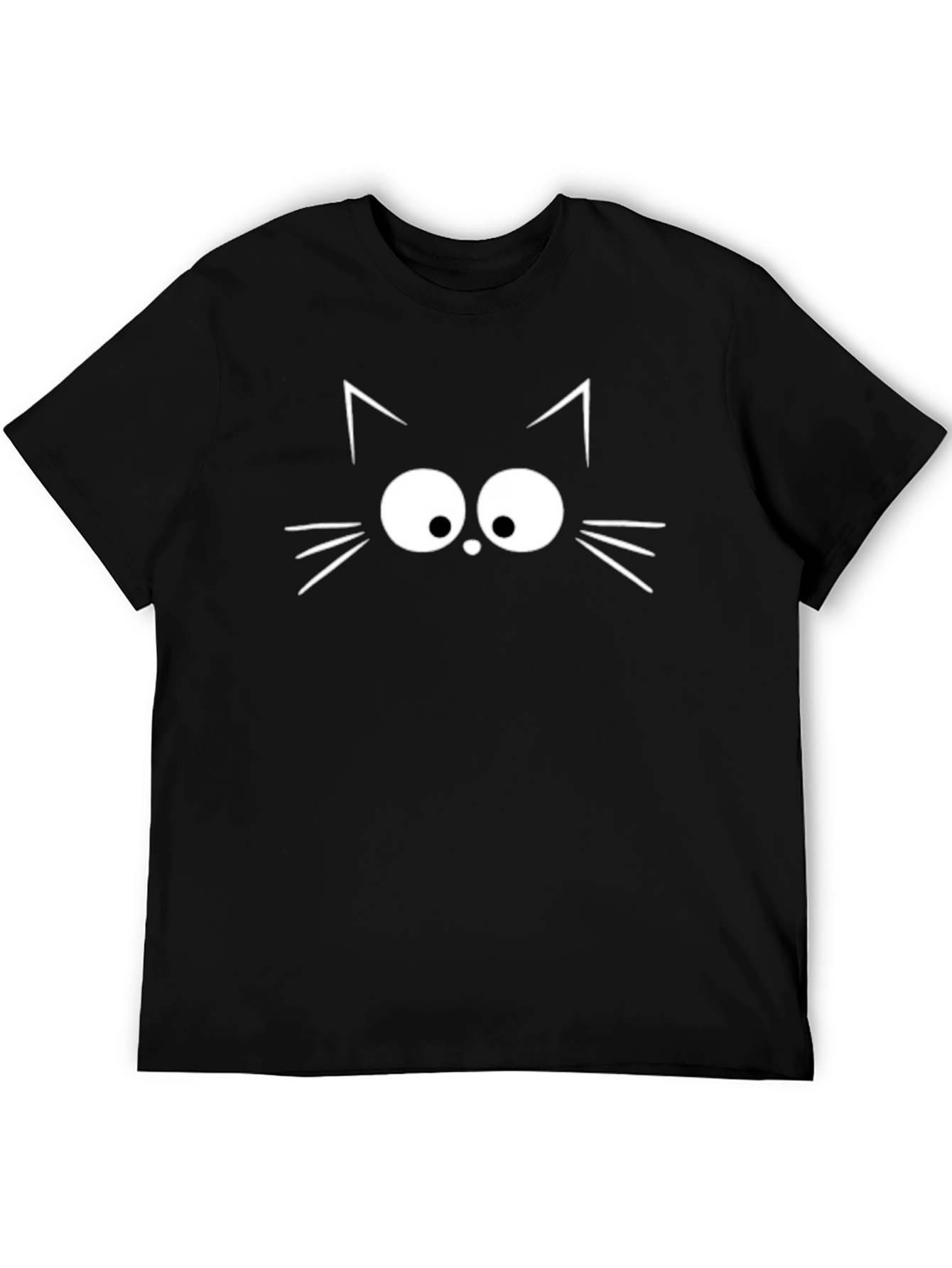 Cat Face T-Shirt - Cute Whiskers & Eyes Design