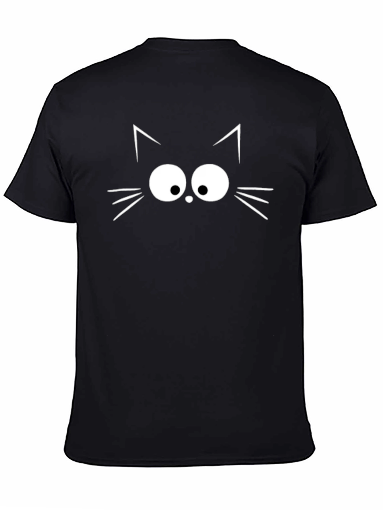 Cat Face T-Shirt - Cute Whiskers & Eyes Design