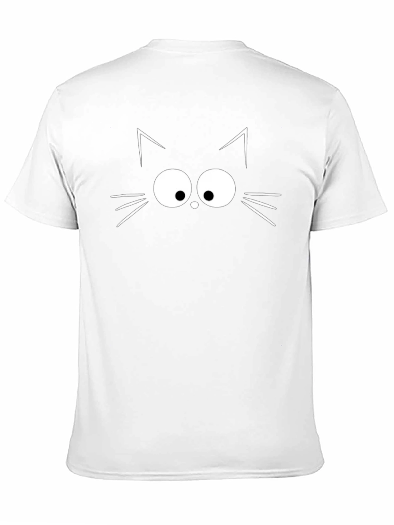 Cat Face T-Shirt - Cute Whiskers & Eyes Design