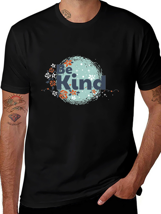 Be Kind Graphic Tee - Soft Black Cotton T-Shirt