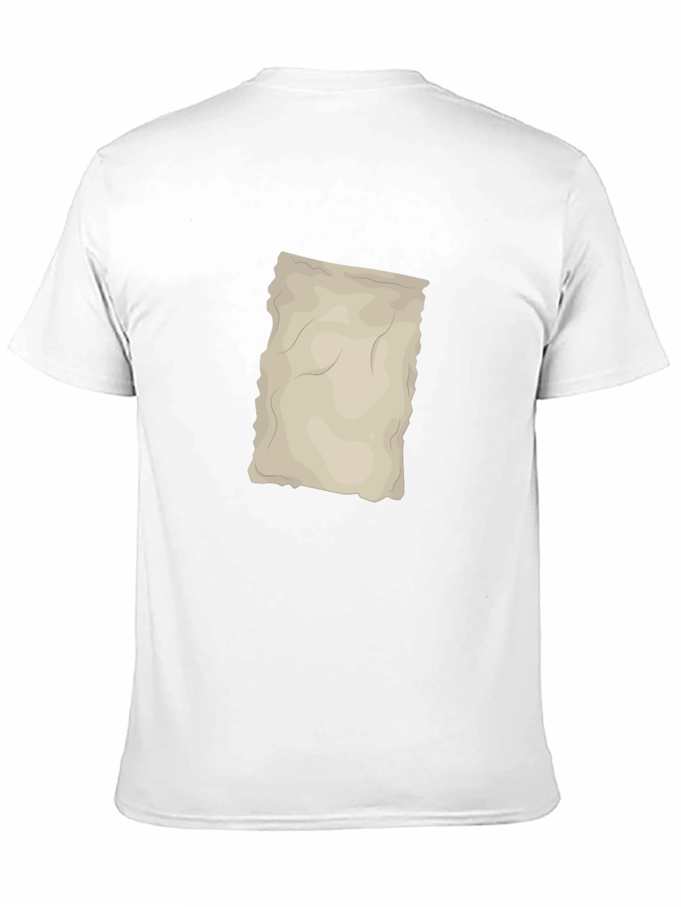 Black T-Shirt with Antique Paper Graphic