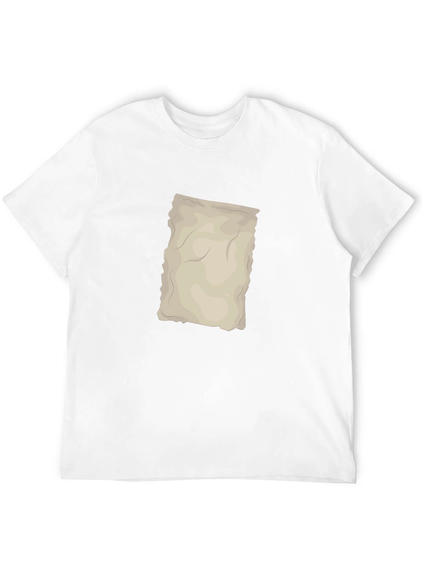 Black T-Shirt with Antique Paper Graphic
