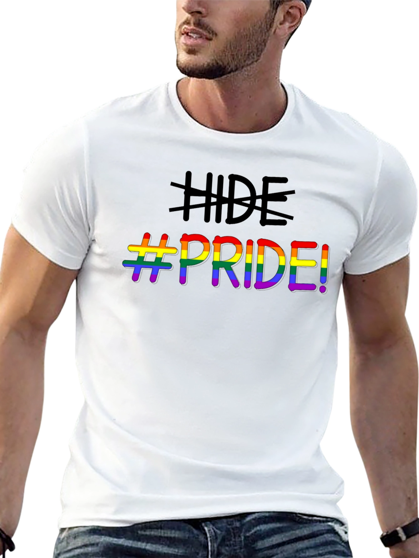 Hide Pride LGBTQ+ Graphic T-Shirt - Black