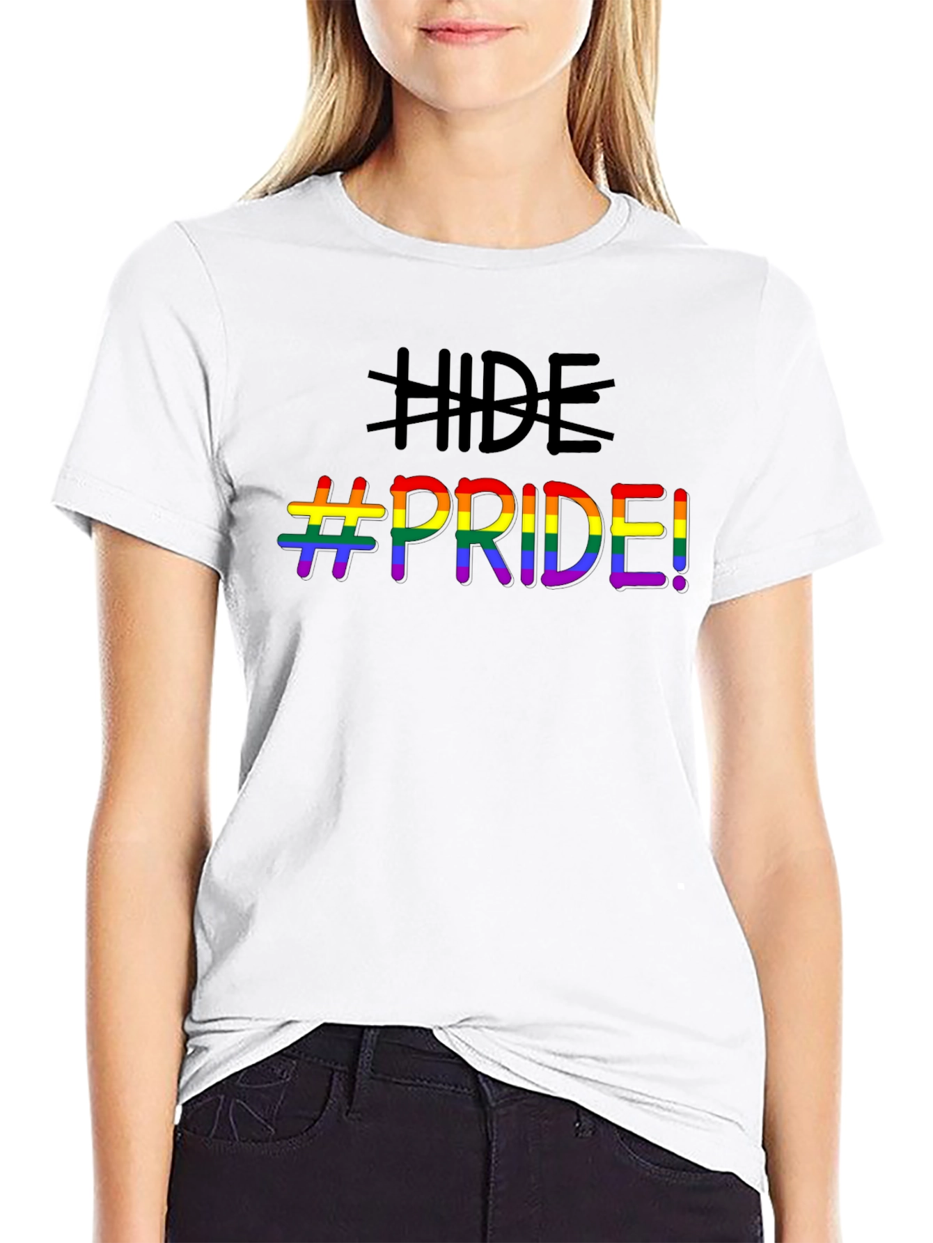 Hide Pride LGBTQ+ Graphic T-Shirt - Black