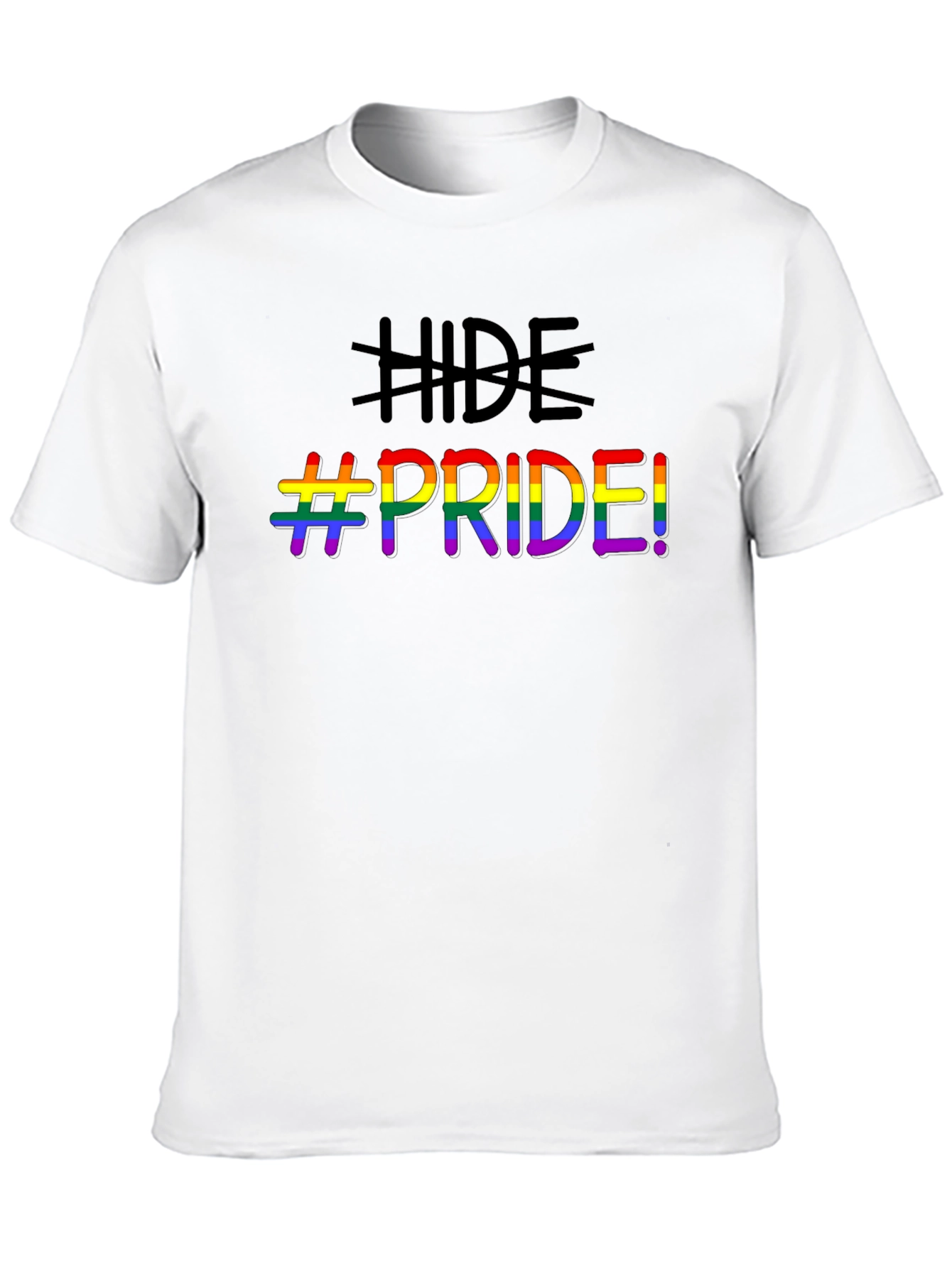 Hide Pride LGBTQ+ Graphic T-Shirt - Black