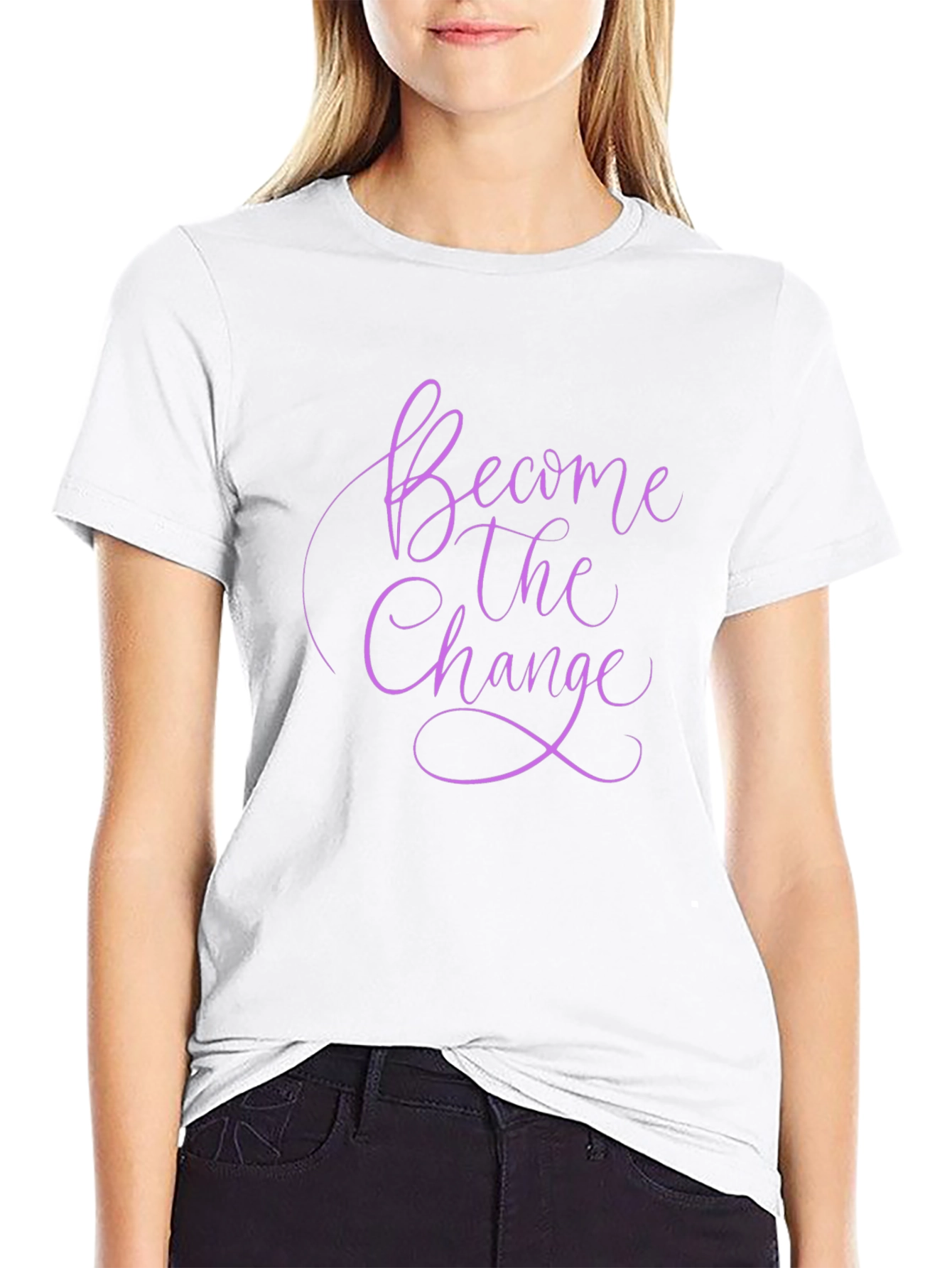 Become The Change Graphic Tee - Stylish Black T-Shirt