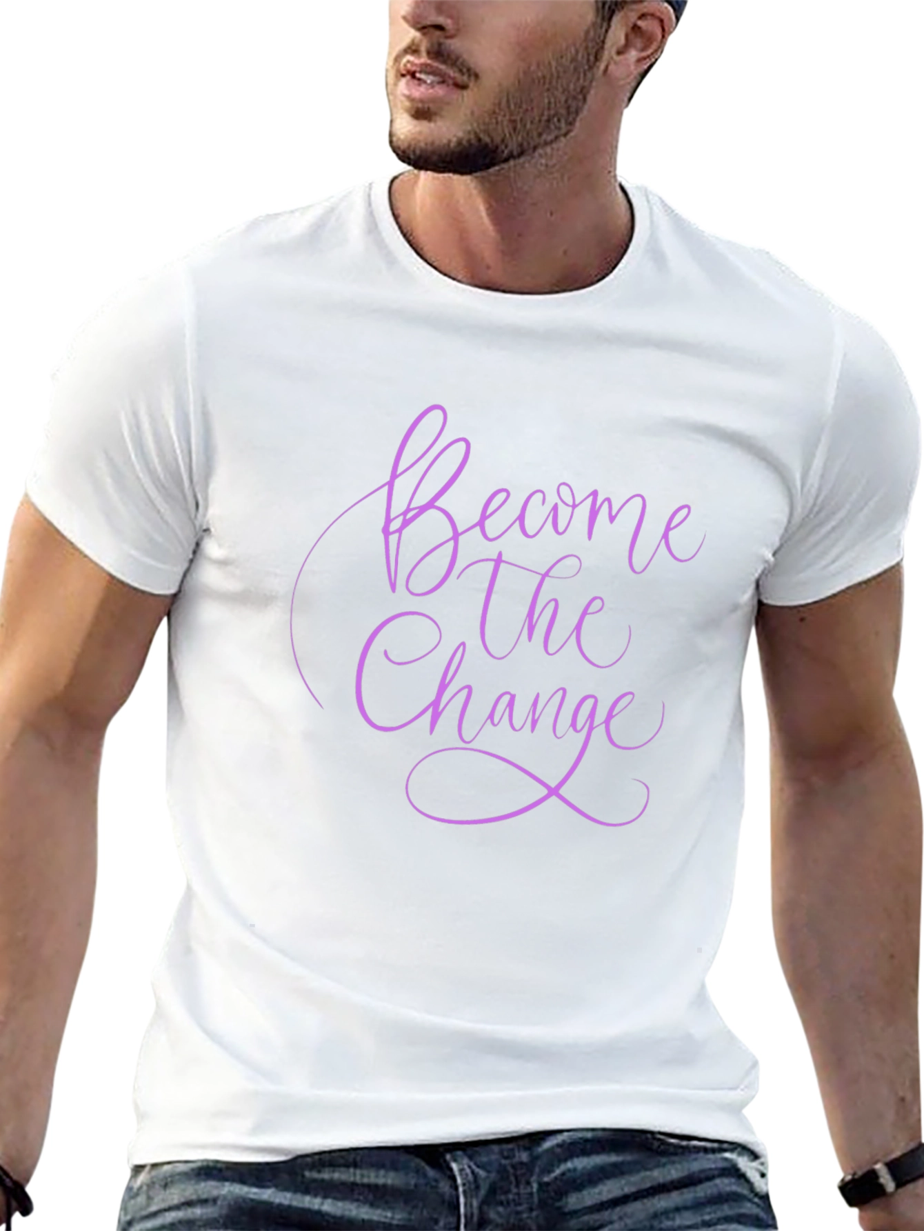 Become The Change Graphic Tee - Stylish Black T-Shirt