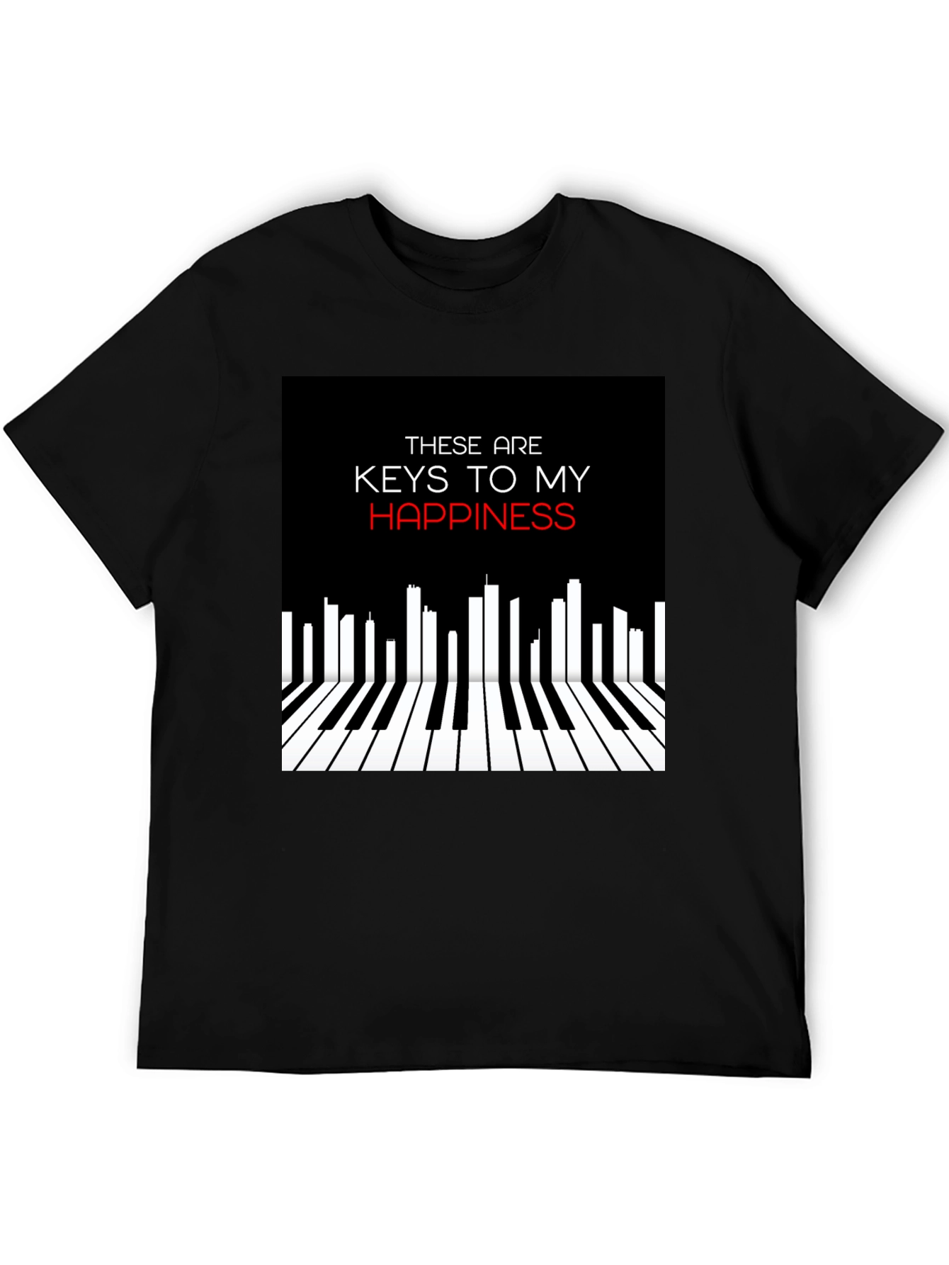 Piano Keys of Happiness Graphic Tee