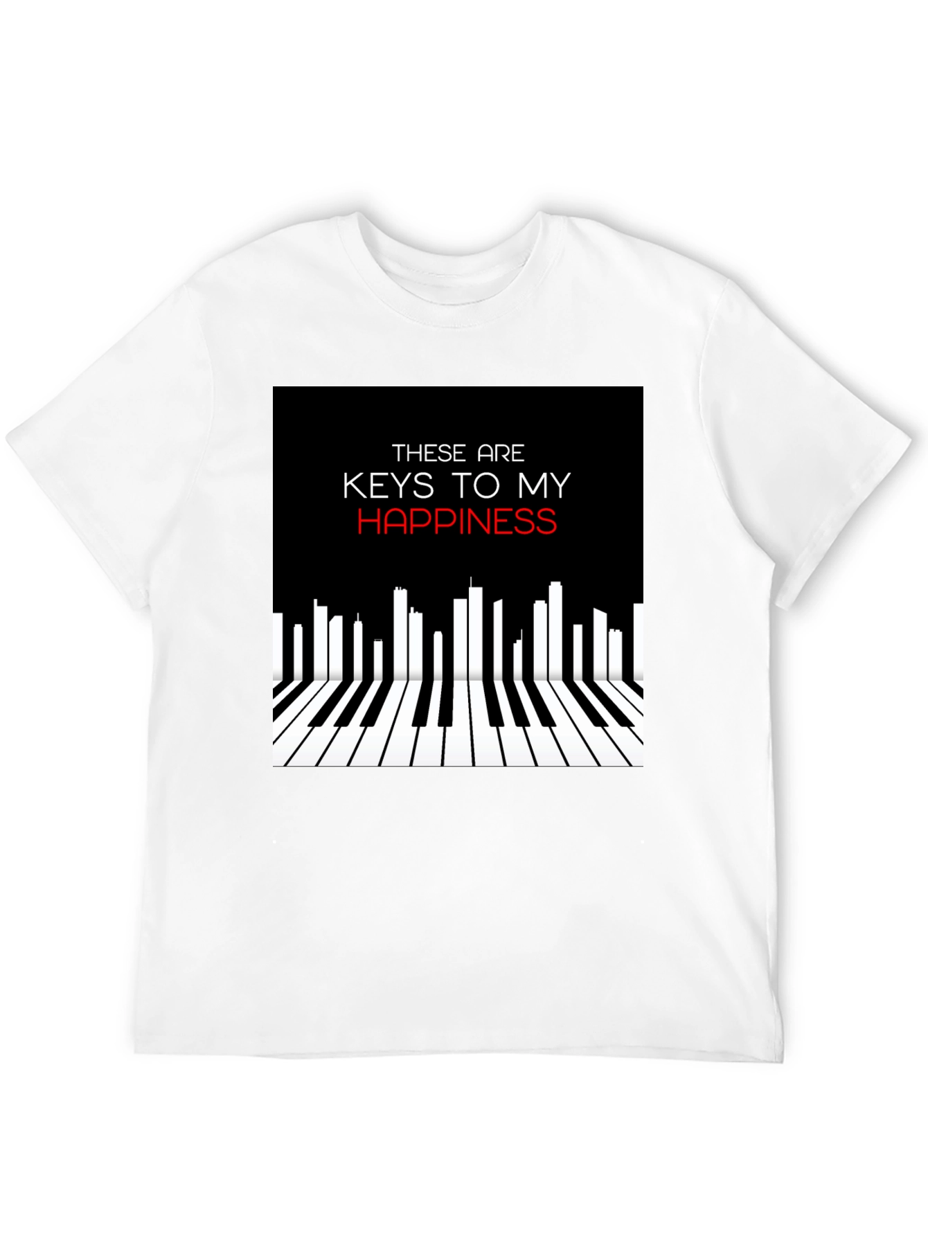 Piano Keys of Happiness Graphic Tee