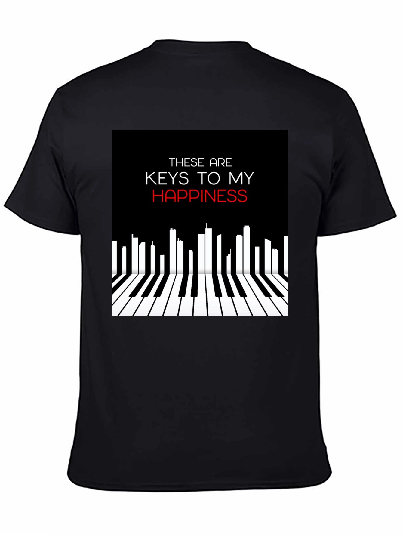 Piano Keys of Happiness Graphic Tee