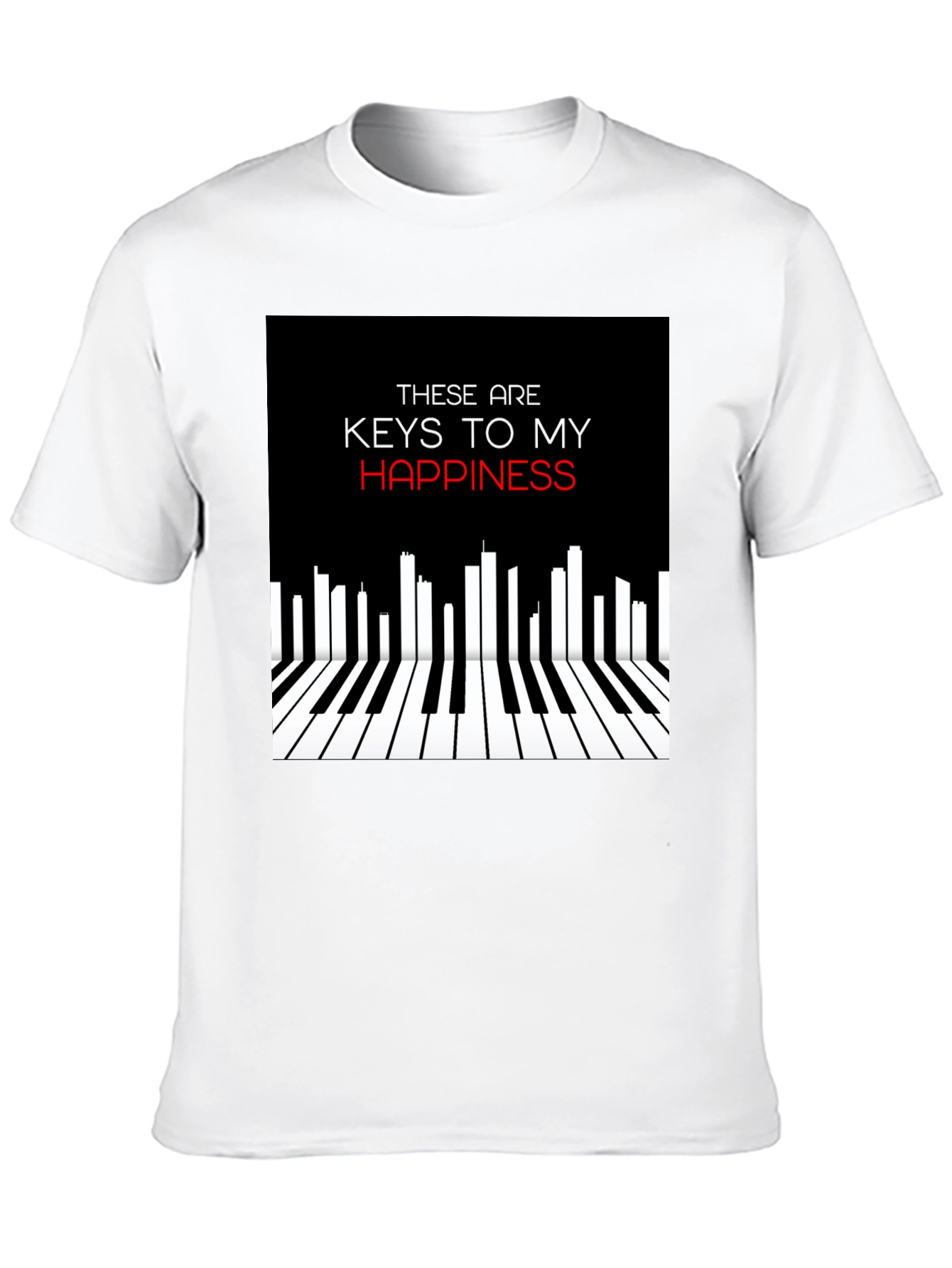 Piano Keys of Happiness Graphic Tee