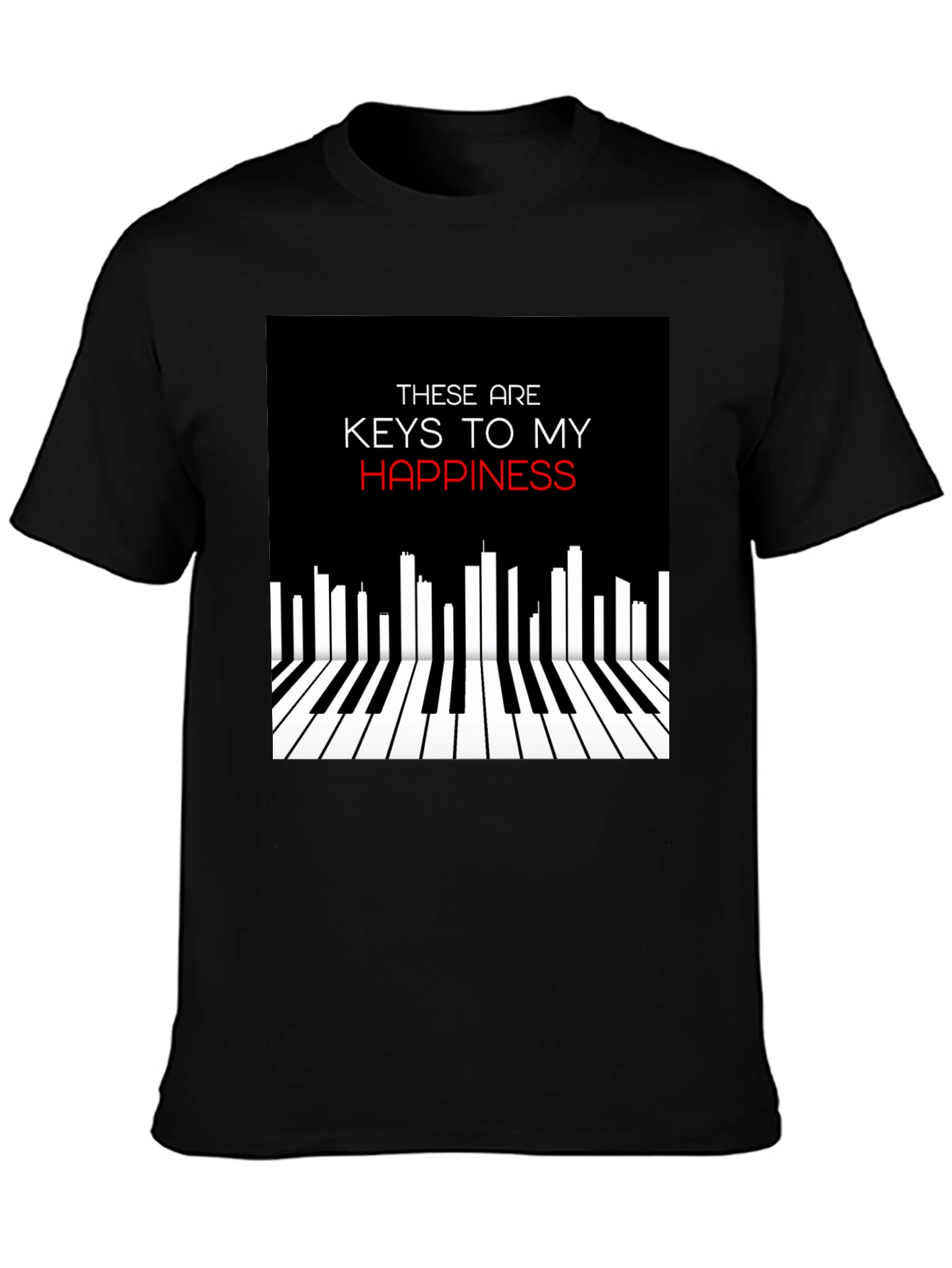Piano Keys of Happiness Graphic Tee