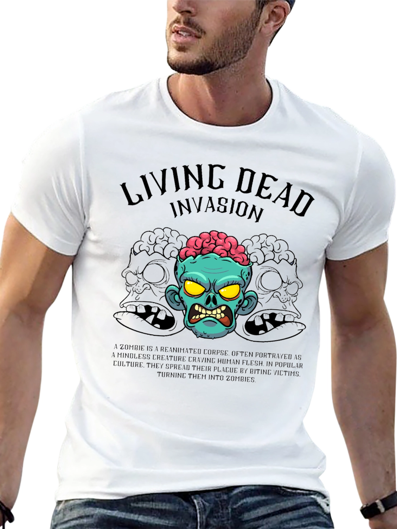Living Dead Invasion T-Shirt - Zombie Graphic Tee