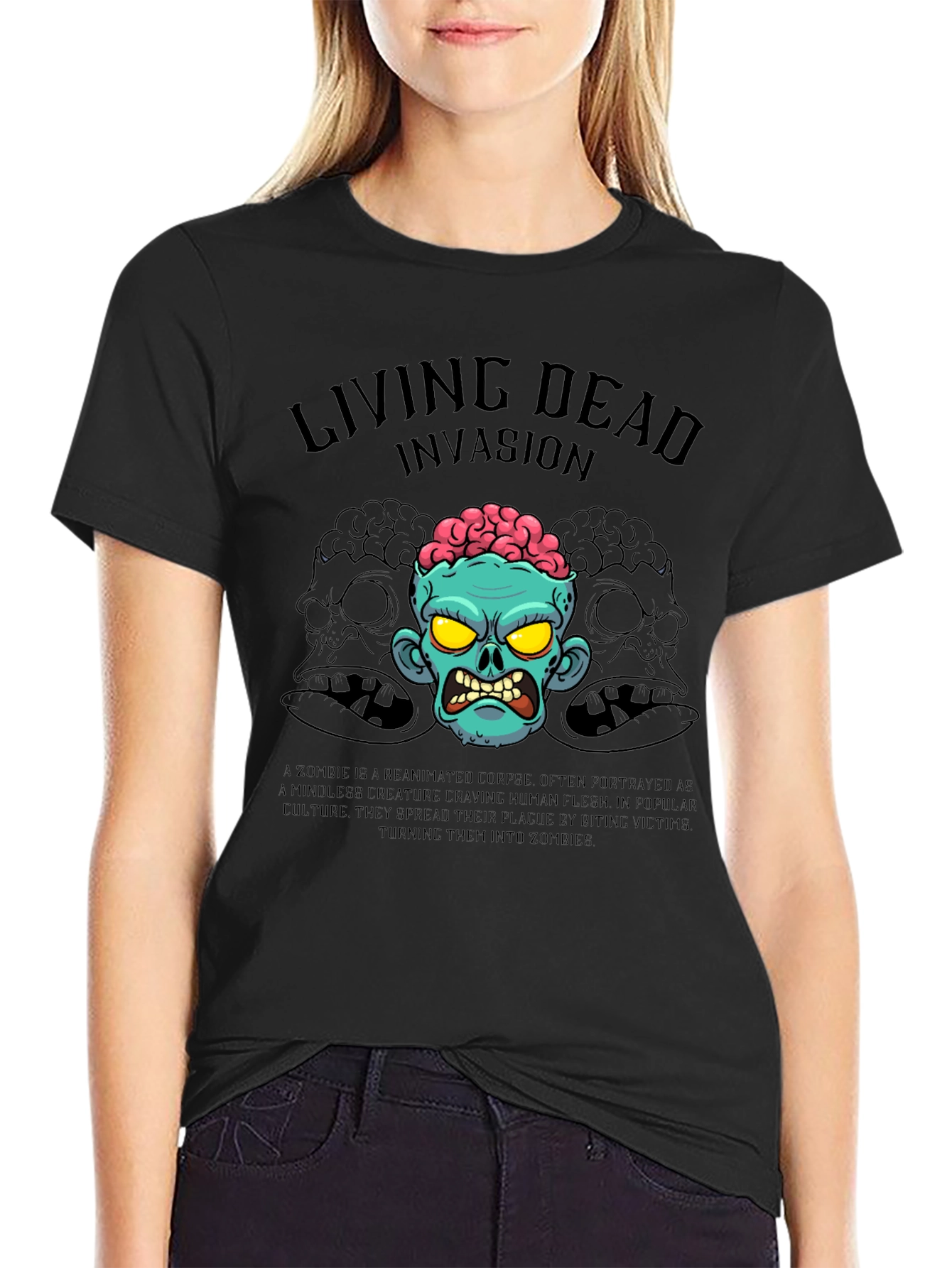 Living Dead Invasion T-Shirt - Zombie Graphic Tee
