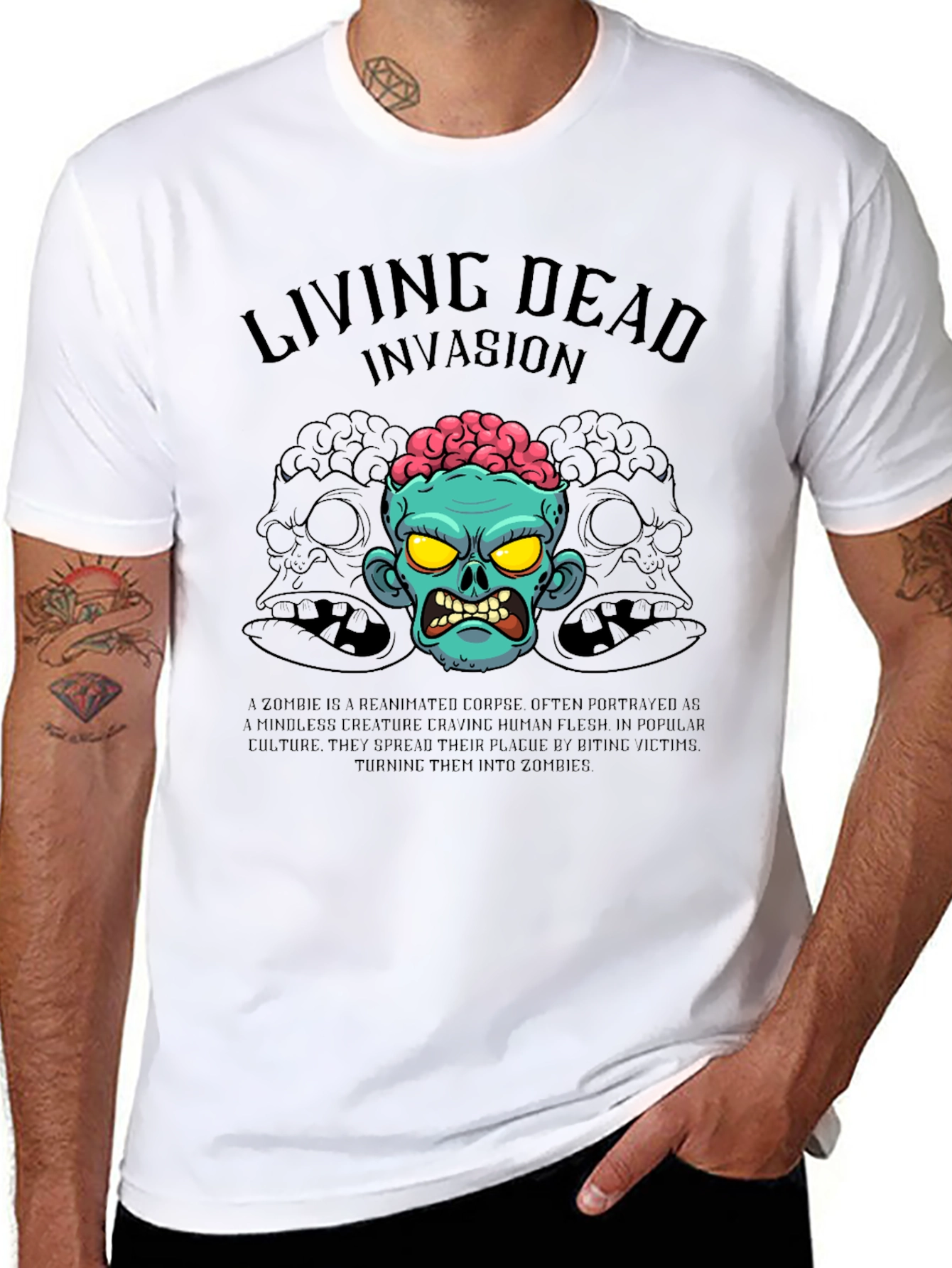 Living Dead Invasion T-Shirt - Zombie Graphic Tee