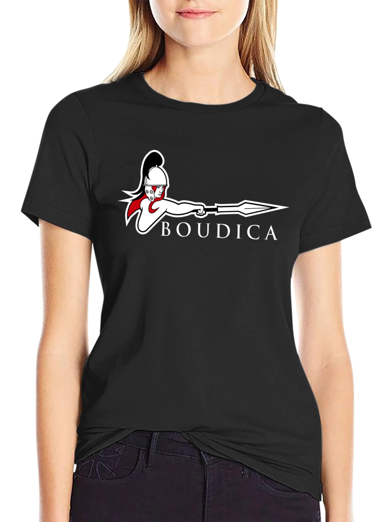 Boudica Warrior T-Shirt - Black Graphic Tee