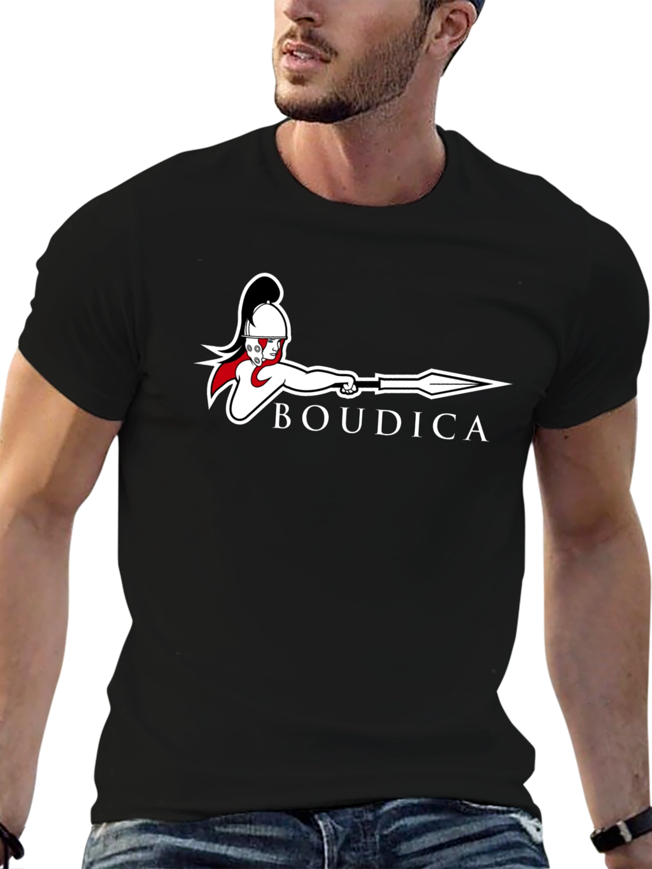 Boudica Warrior T-Shirt - Black Graphic Tee