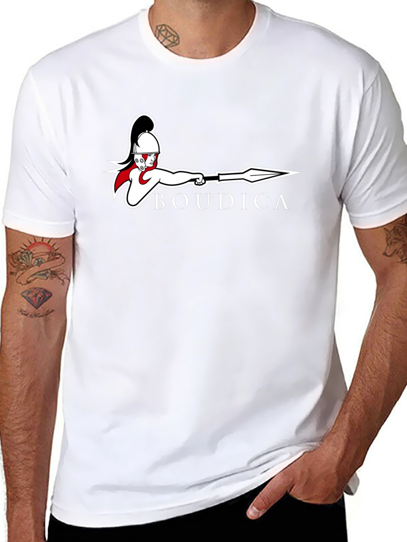 Boudica Warrior T-Shirt - Black Graphic Tee