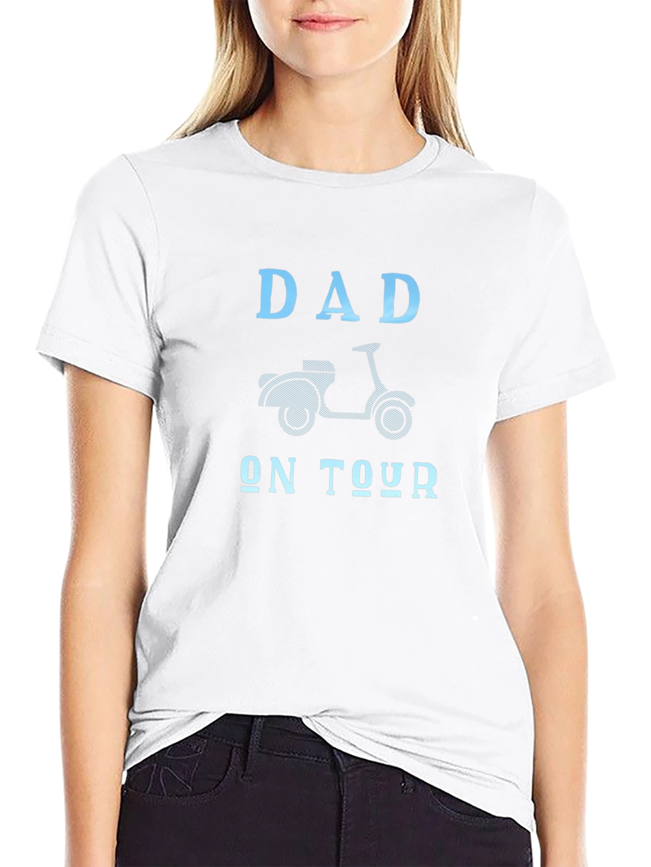 Dad On Tour Graphic T-Shirt - Scooter Design