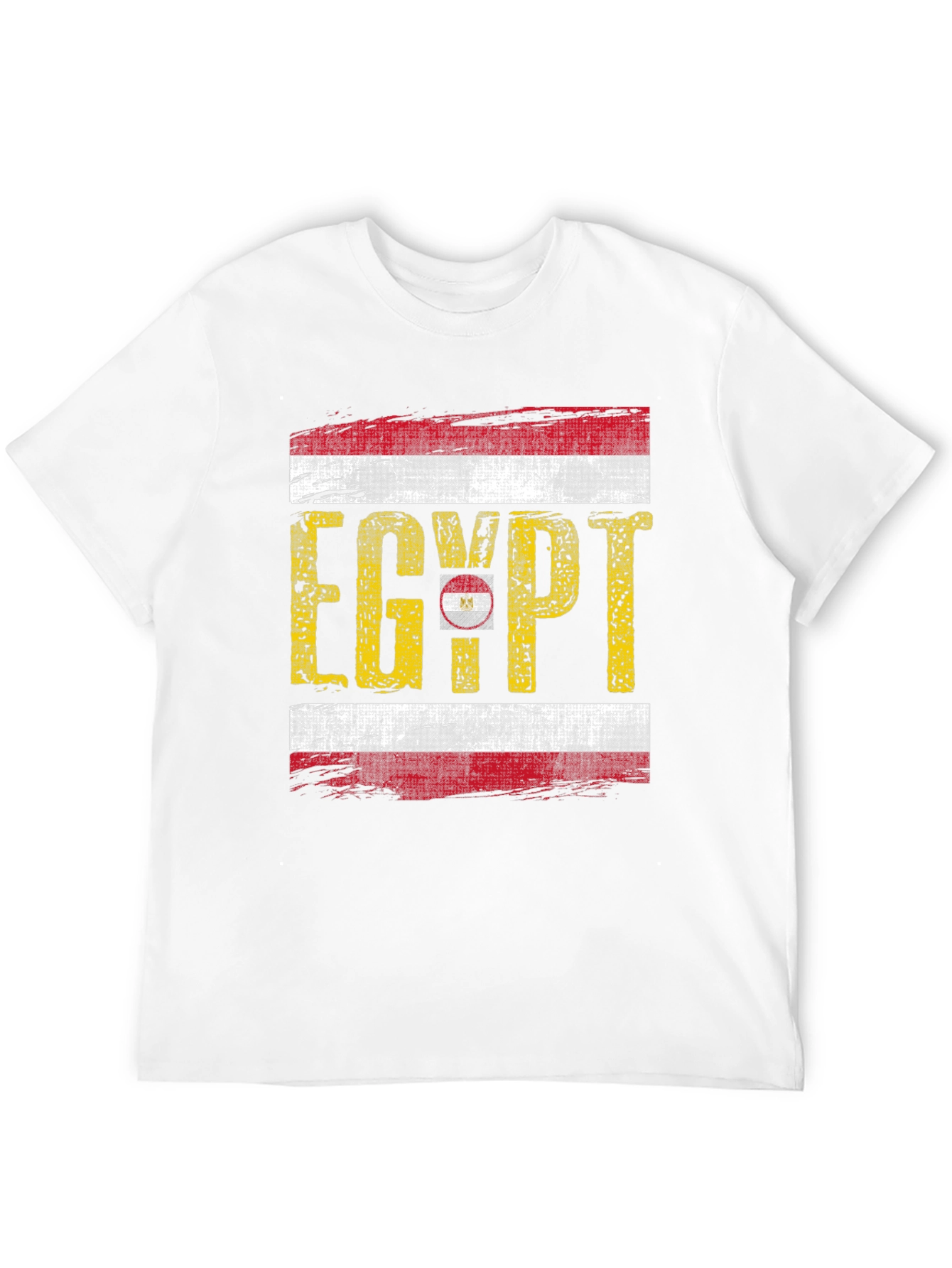 Egypt Flag Graphic Tee - Black Cotton T-Shirt