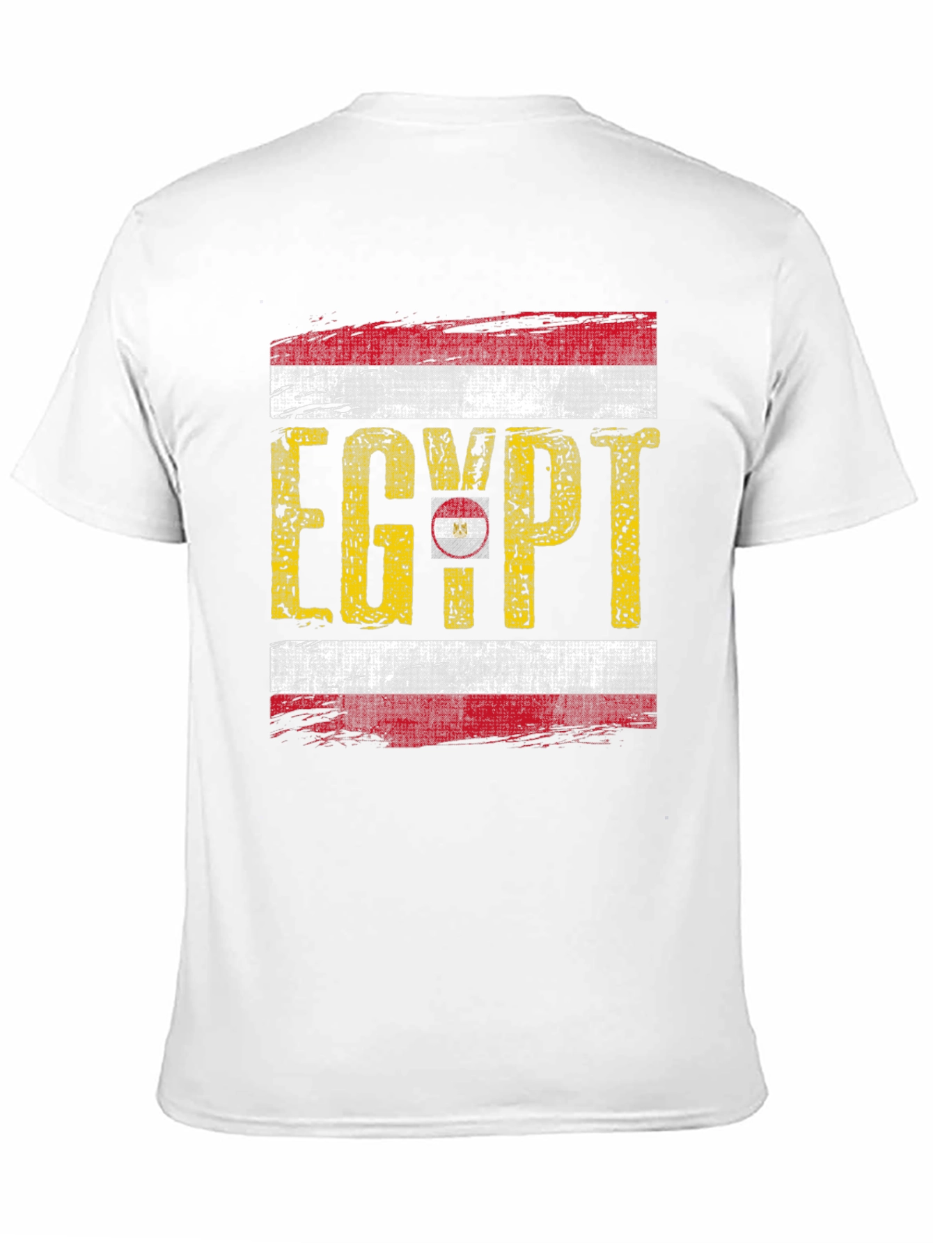 Egypt Flag Graphic Tee - Black Cotton T-Shirt