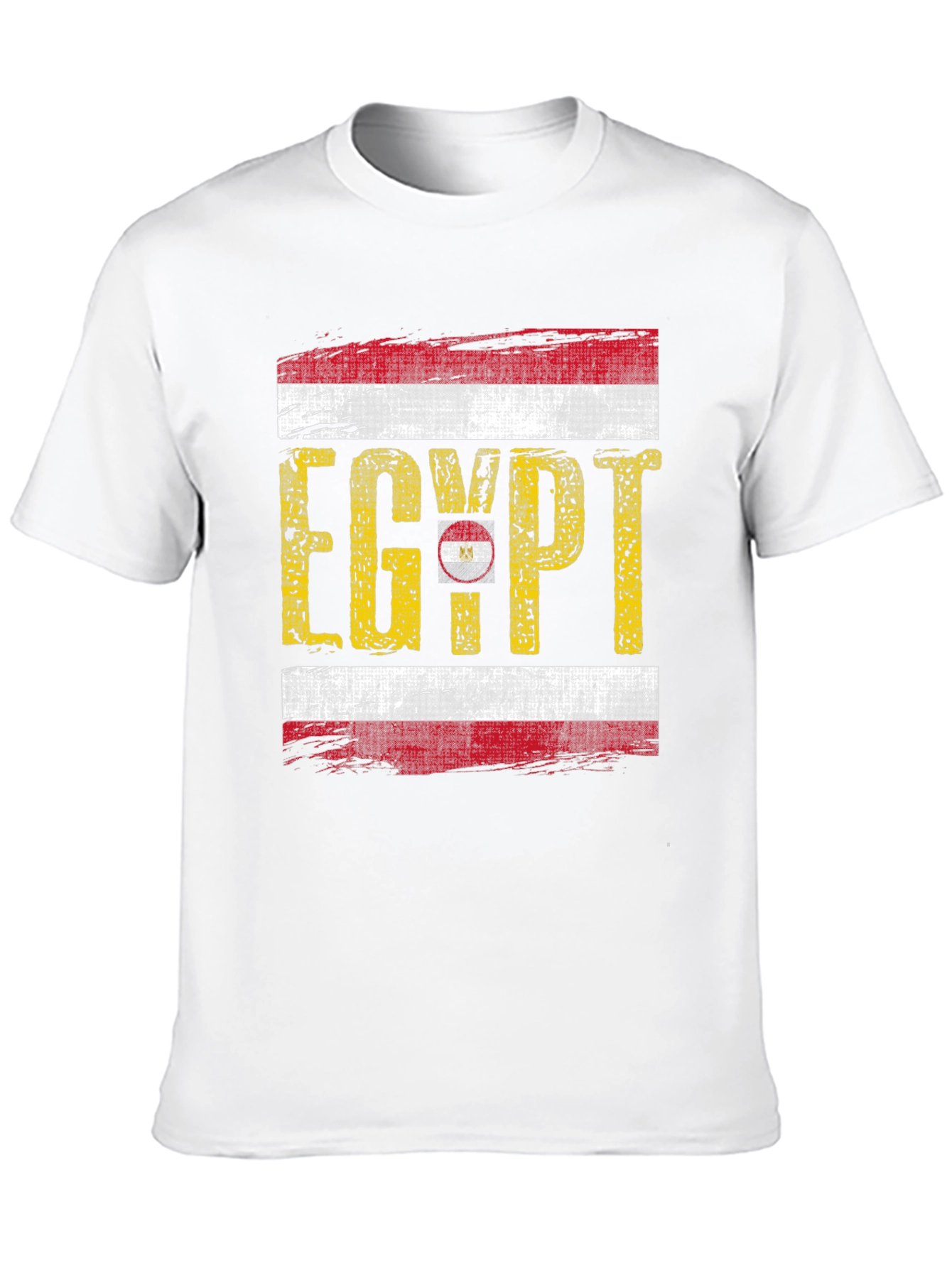 Egypt Flag Graphic Tee - Black Cotton T-Shirt