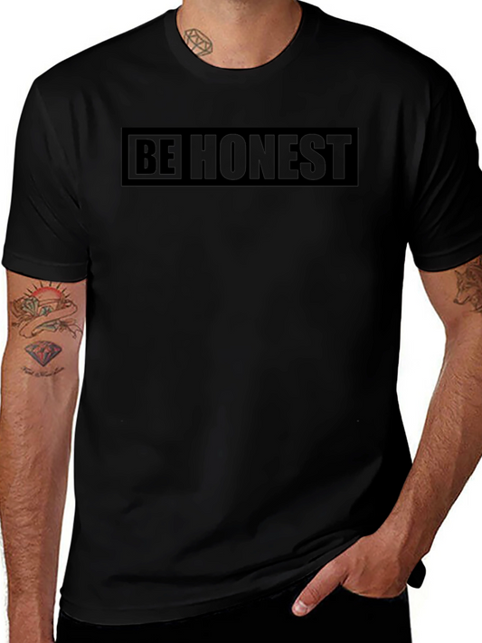 Be Honest Black Graphic Tee | Mens Casual T-Shirt