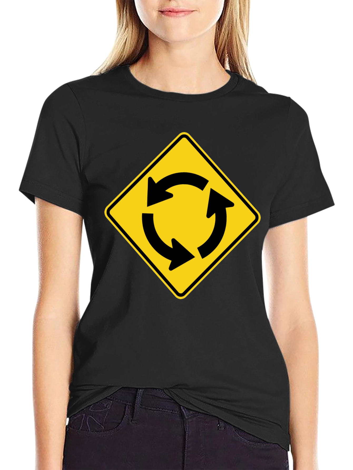 Roundabout Sign Graphic T-Shirt