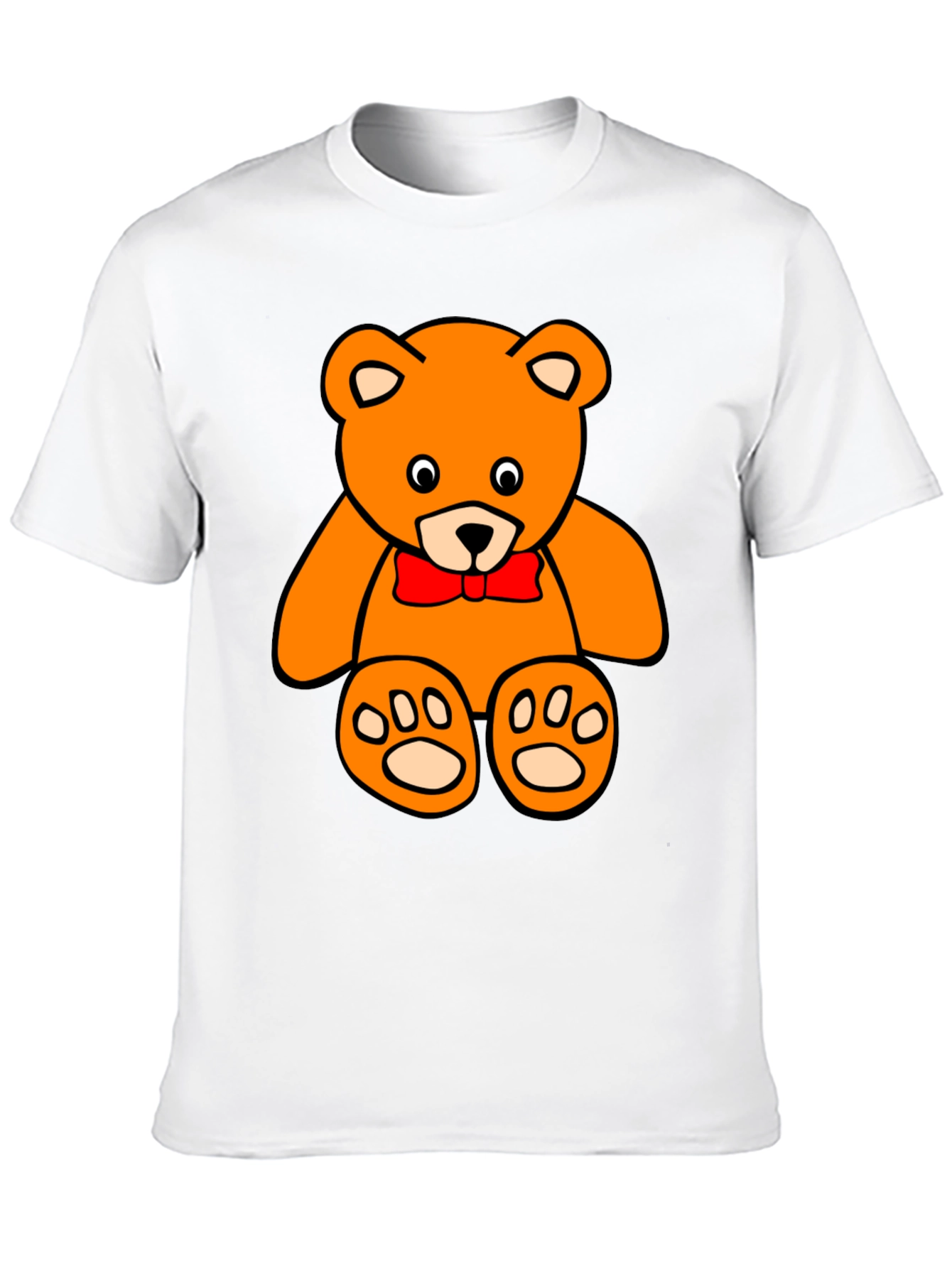Teddy Bear Graphic Tee - Black Cotton T-Shirt