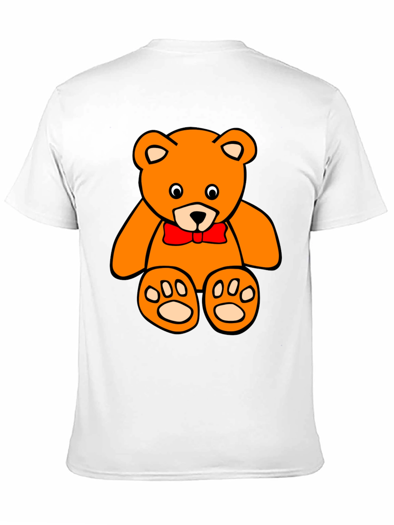 Teddy Bear Graphic Tee - Black Cotton T-Shirt
