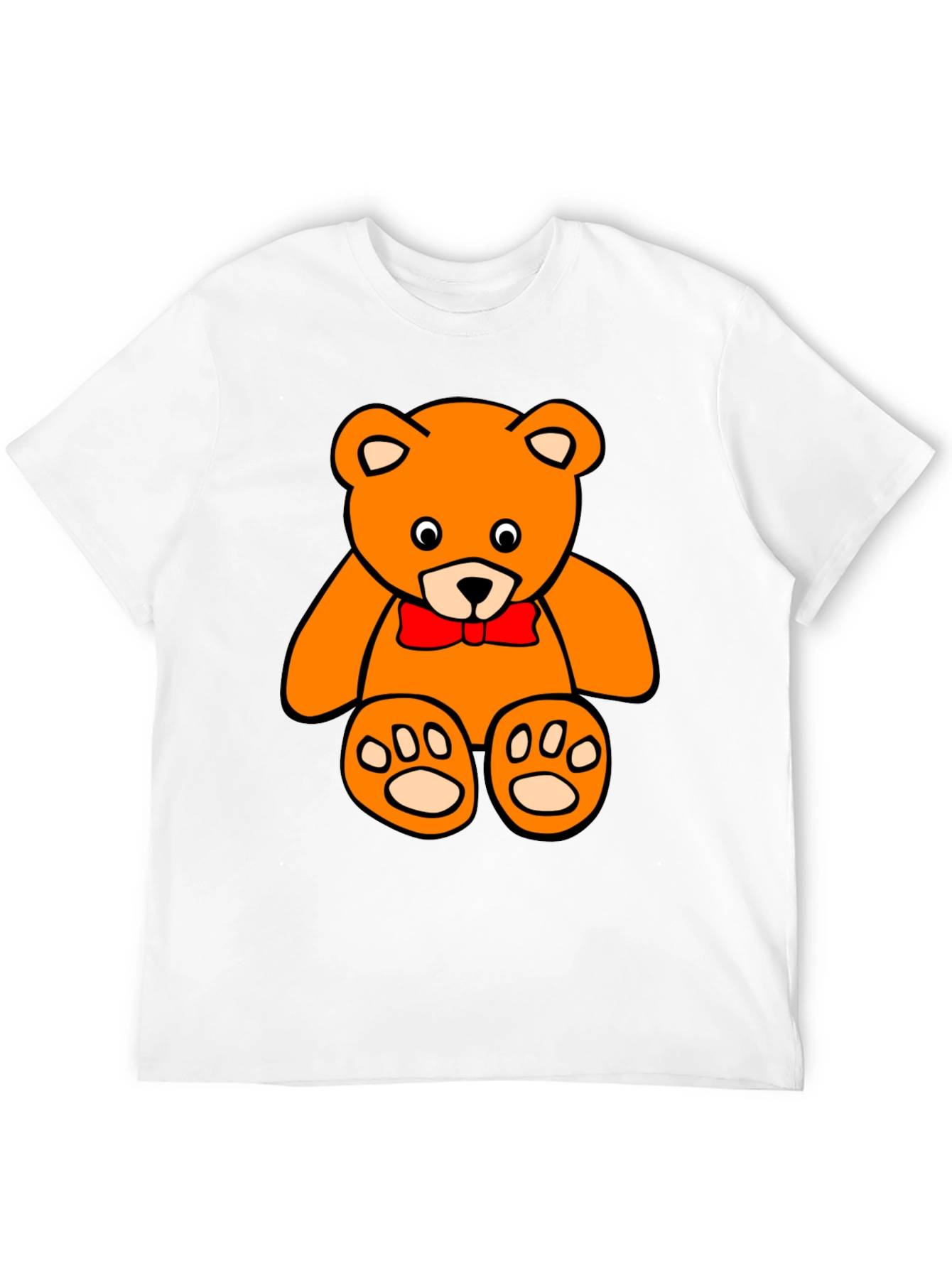Teddy Bear Graphic Tee - Black Cotton T-Shirt