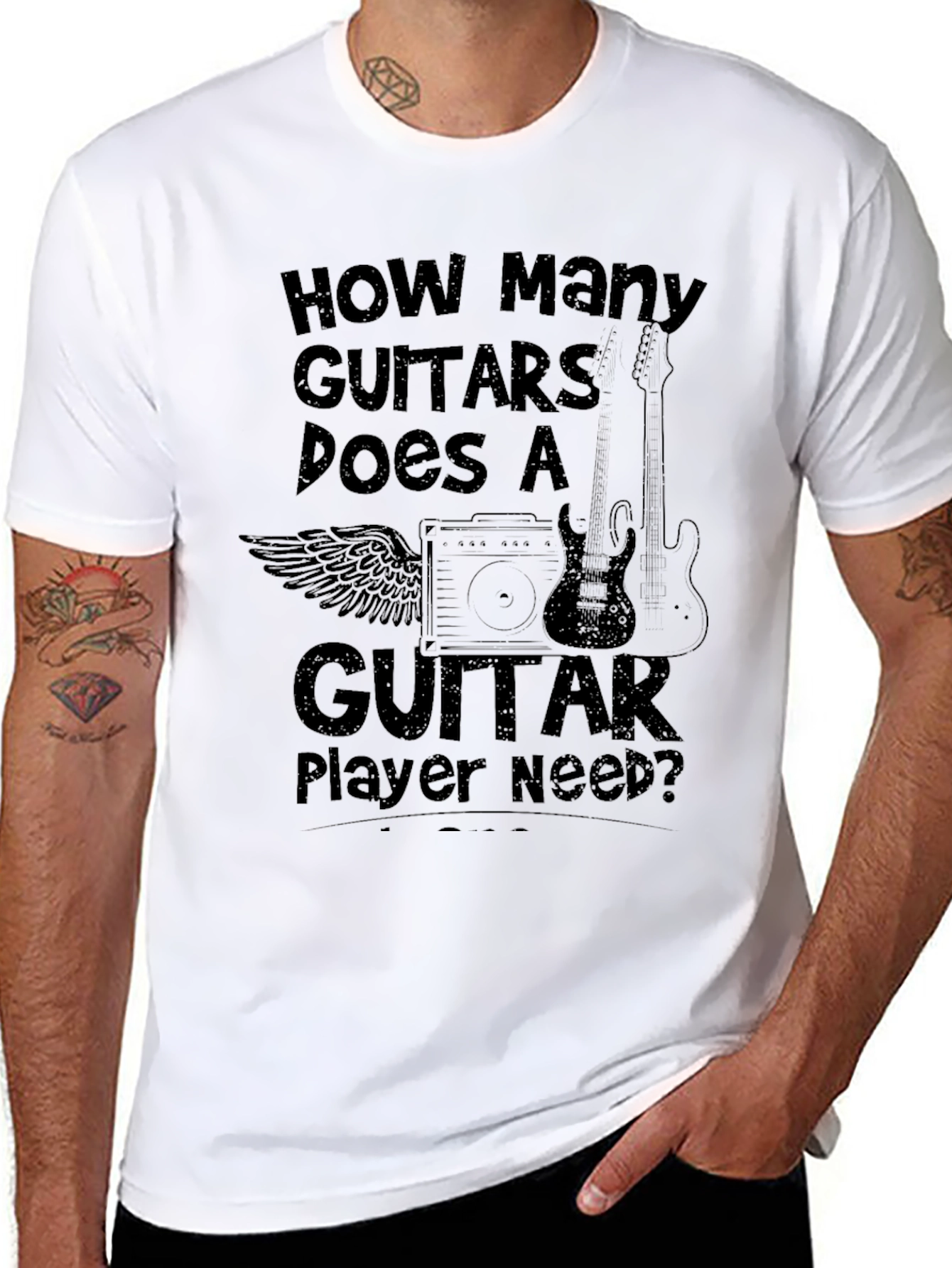 How Many Guitars T-Shirt - Musician Gift