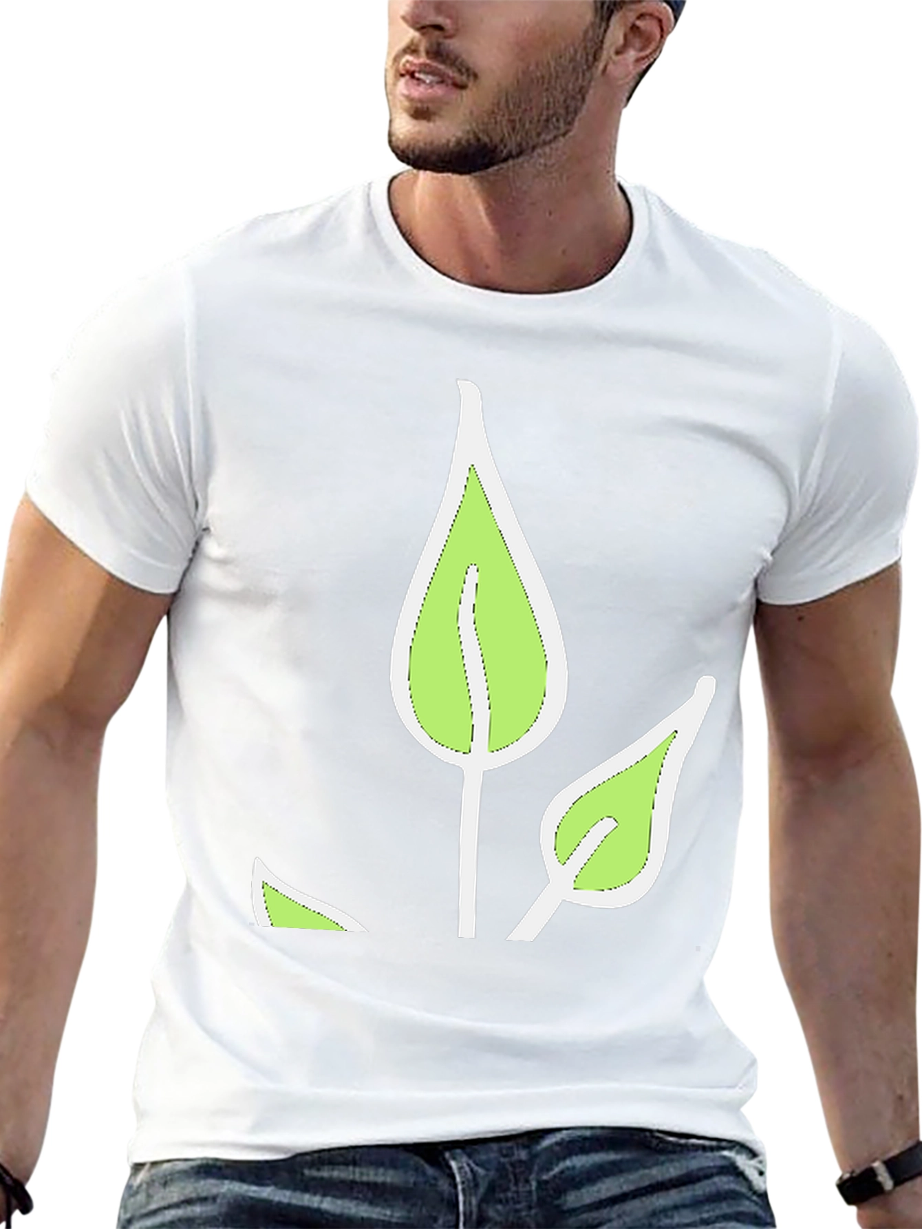 Leaf Graphic Black T-Shirt