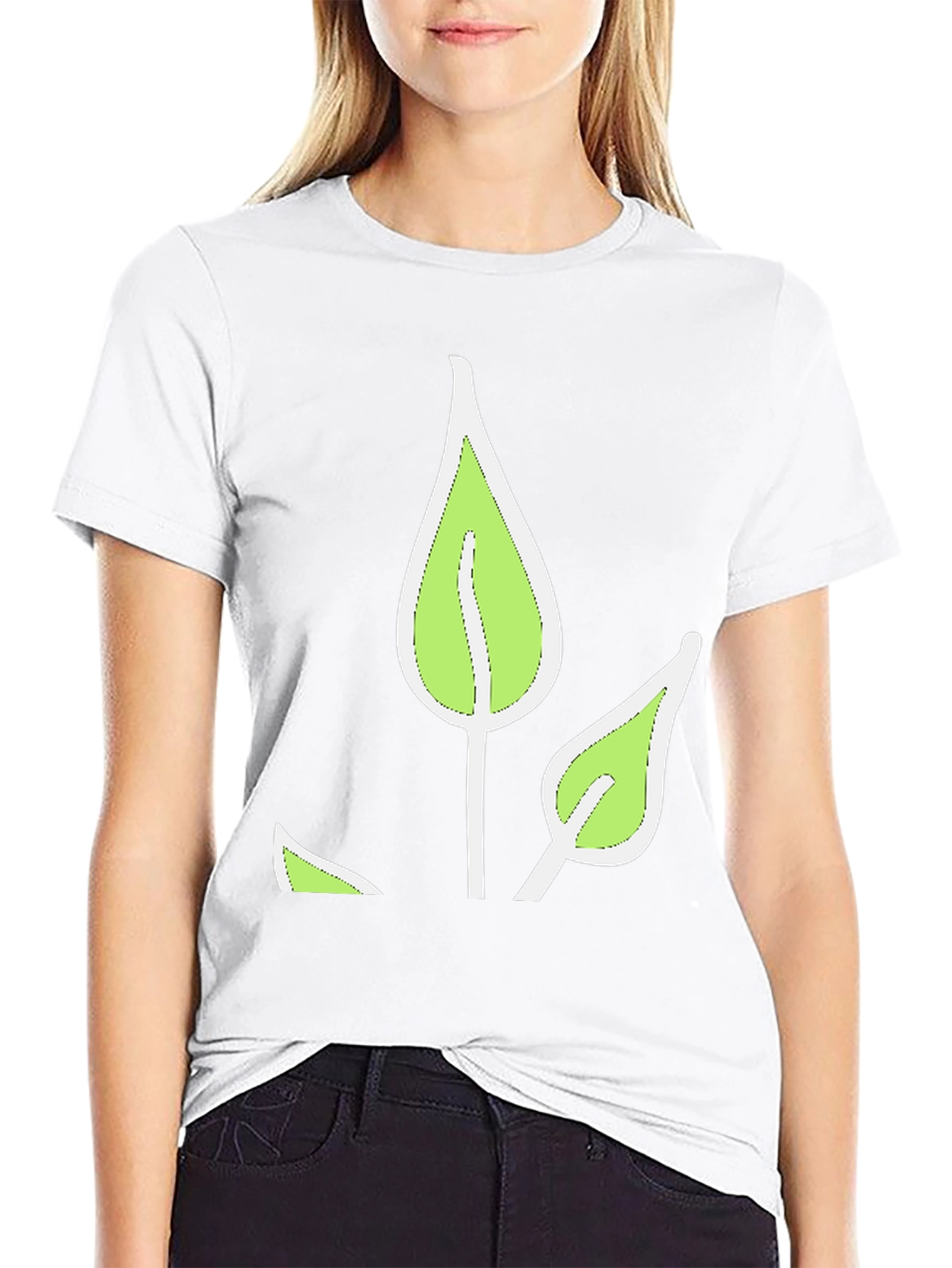 Leaf Graphic Black T-Shirt